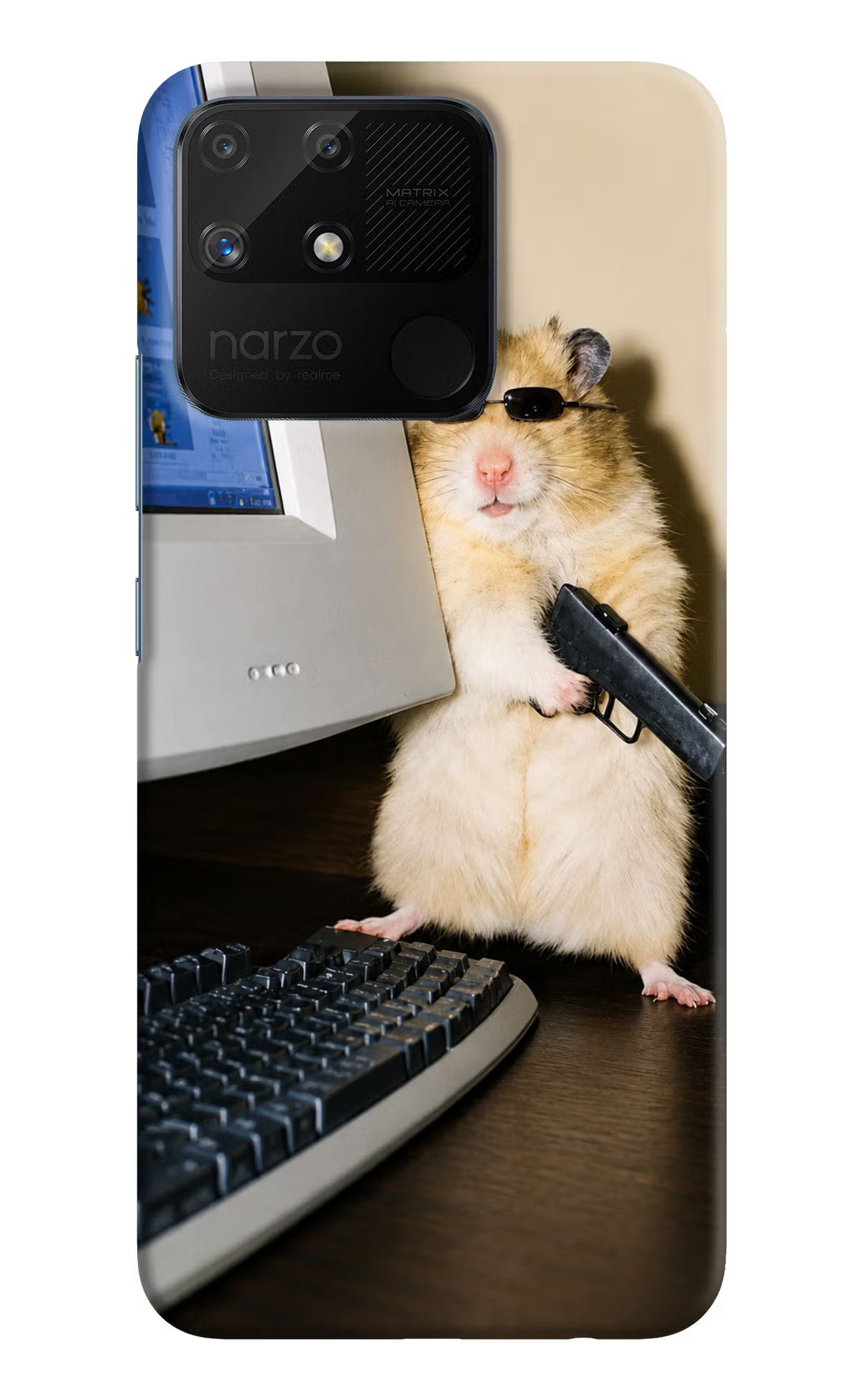 Hacker Hamster Realme Narzo 50A Back Cover - Hacker Hamster Realme Narzo 50A Back Cover Hacker Hamster Realme Narzo 50A Back Cover