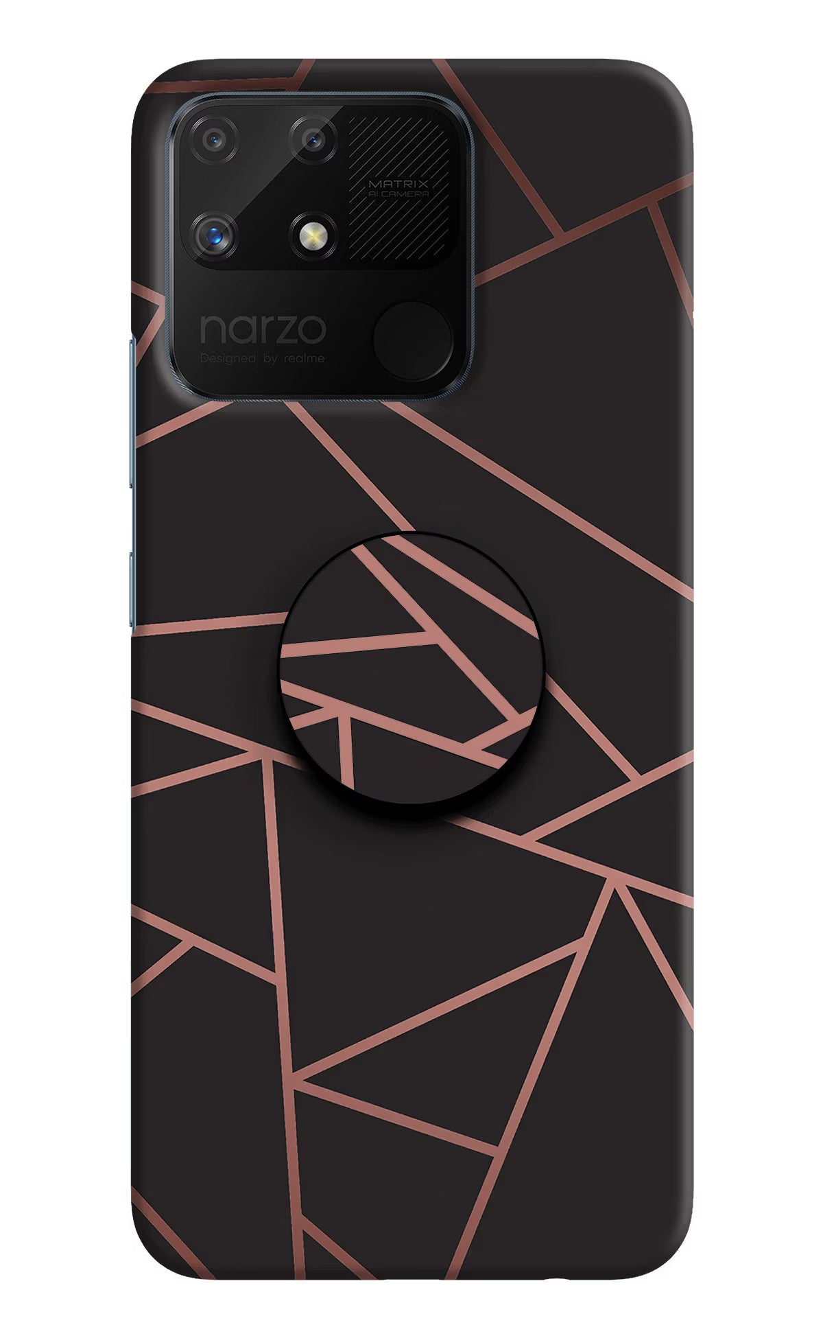 Geometric Pattern Realme Narzo 50A Pop Case - Geometric Pattern Realme Narzo 50A Pop Case by Casekaro Geometric Pattern Realme Narzo 50A Pop Case by Casekaro