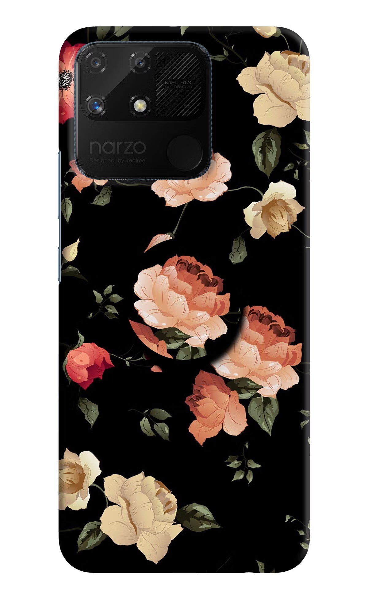 Flowers Realme Narzo 50A Pop Case - Flowers Realme Narzo 50A Pop Case by Casekaro Flowers Realme Narzo 50A Pop Case by Casekaro
