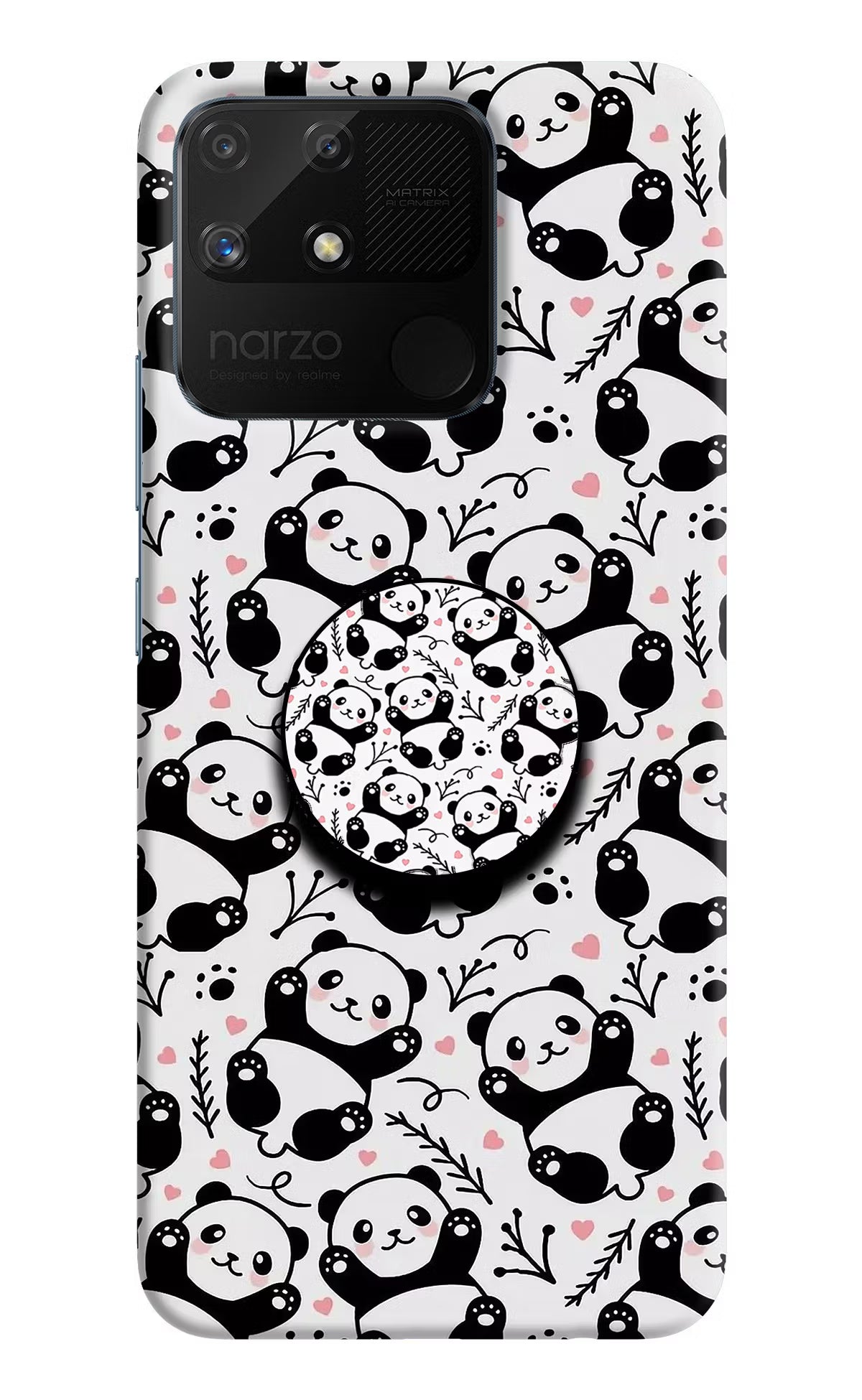 Cute Panda Realme Narzo 50A Pop Case - Cute Panda Realme Narzo 50A Pop Case by Casekaro Cute Panda Realme Narzo 50A Pop Case by Casekaro