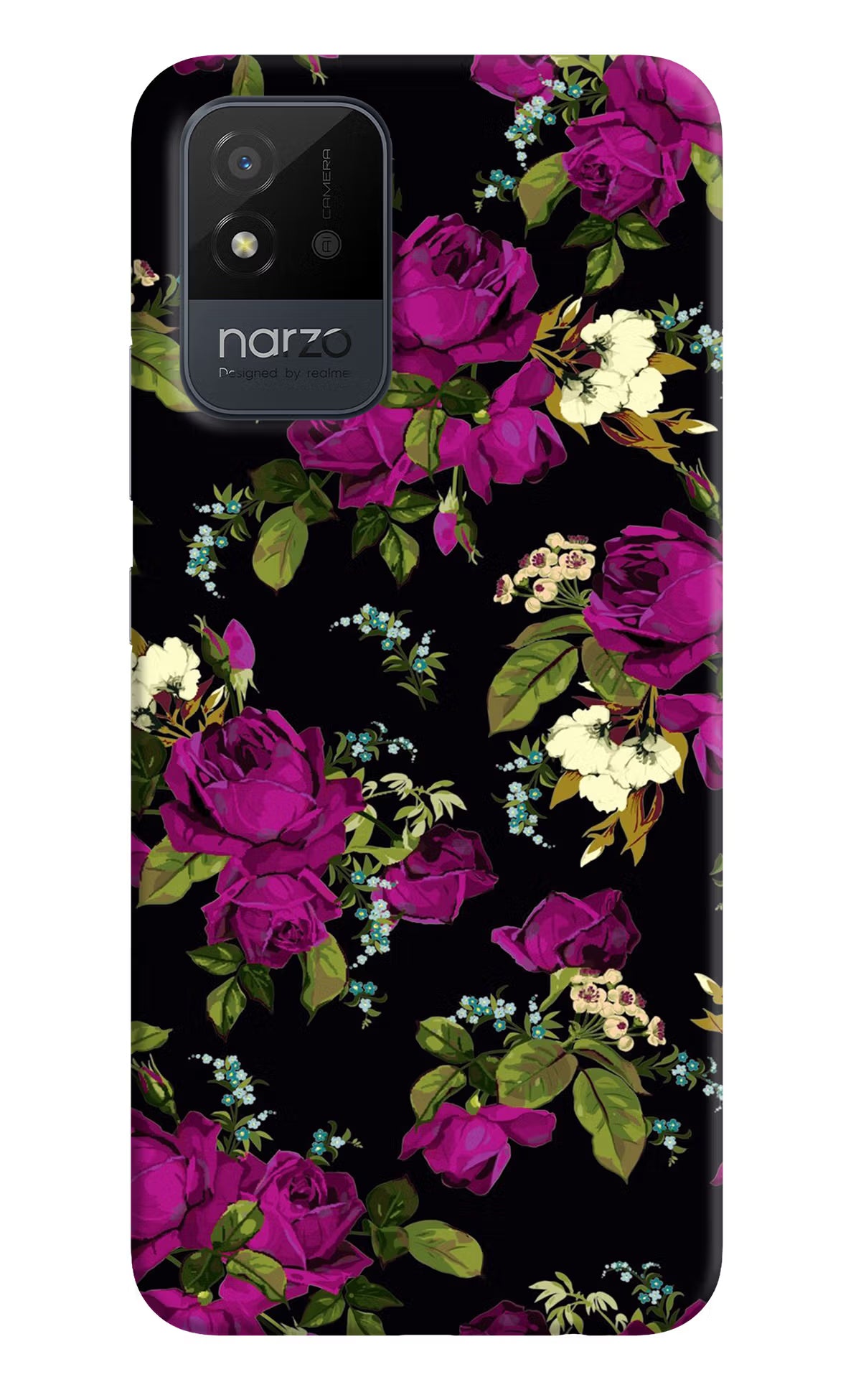 Flowers Realme Narzo 50i Back Cover - Flowers Realme Narzo 50i Back Cover Flowers Realme Narzo 50i Back Cover
