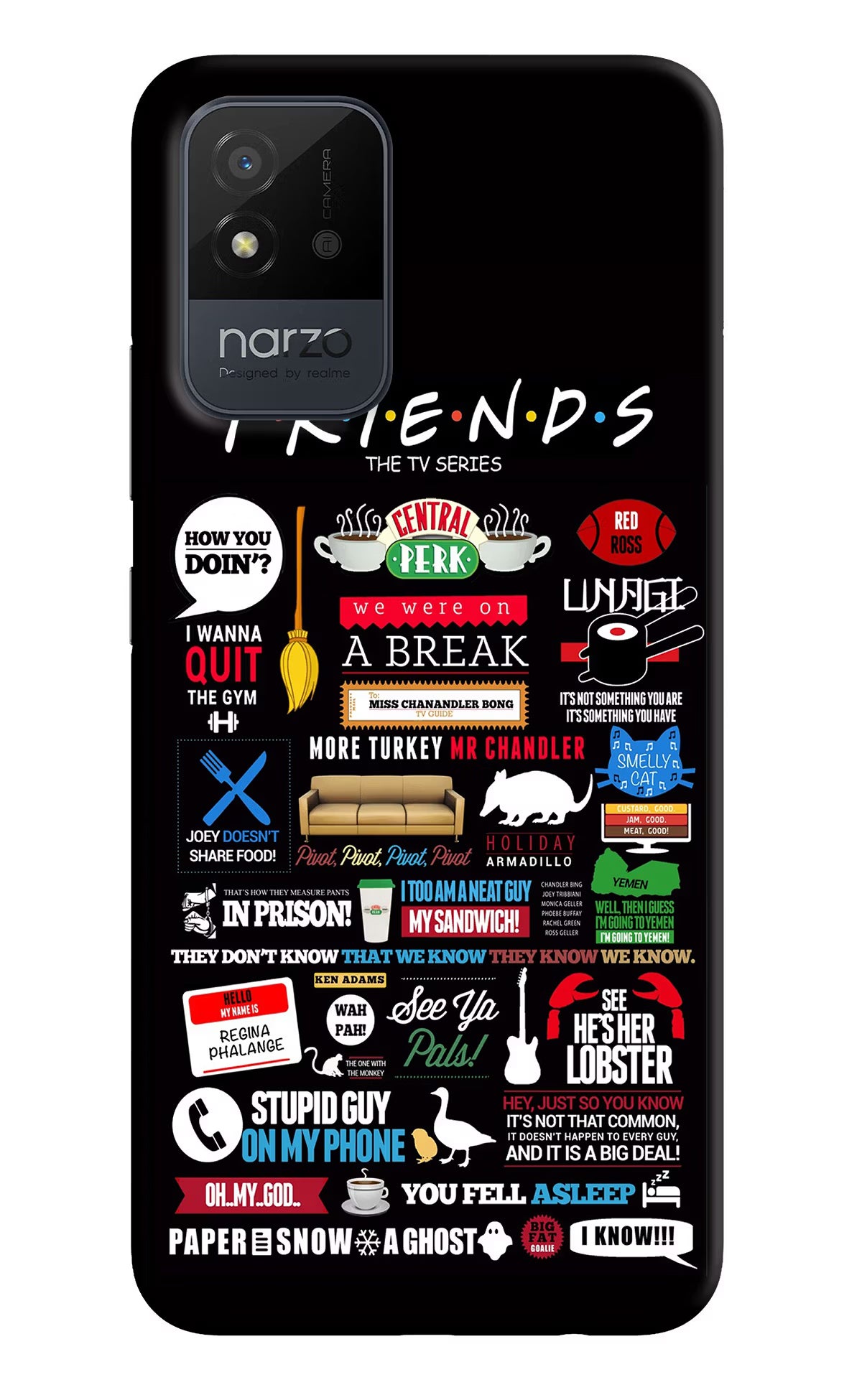FRIENDS Realme Narzo 50i Back Cover - FRIENDS Realme Narzo 50i Back Cover FRIENDS Realme Narzo 50i Back Cover