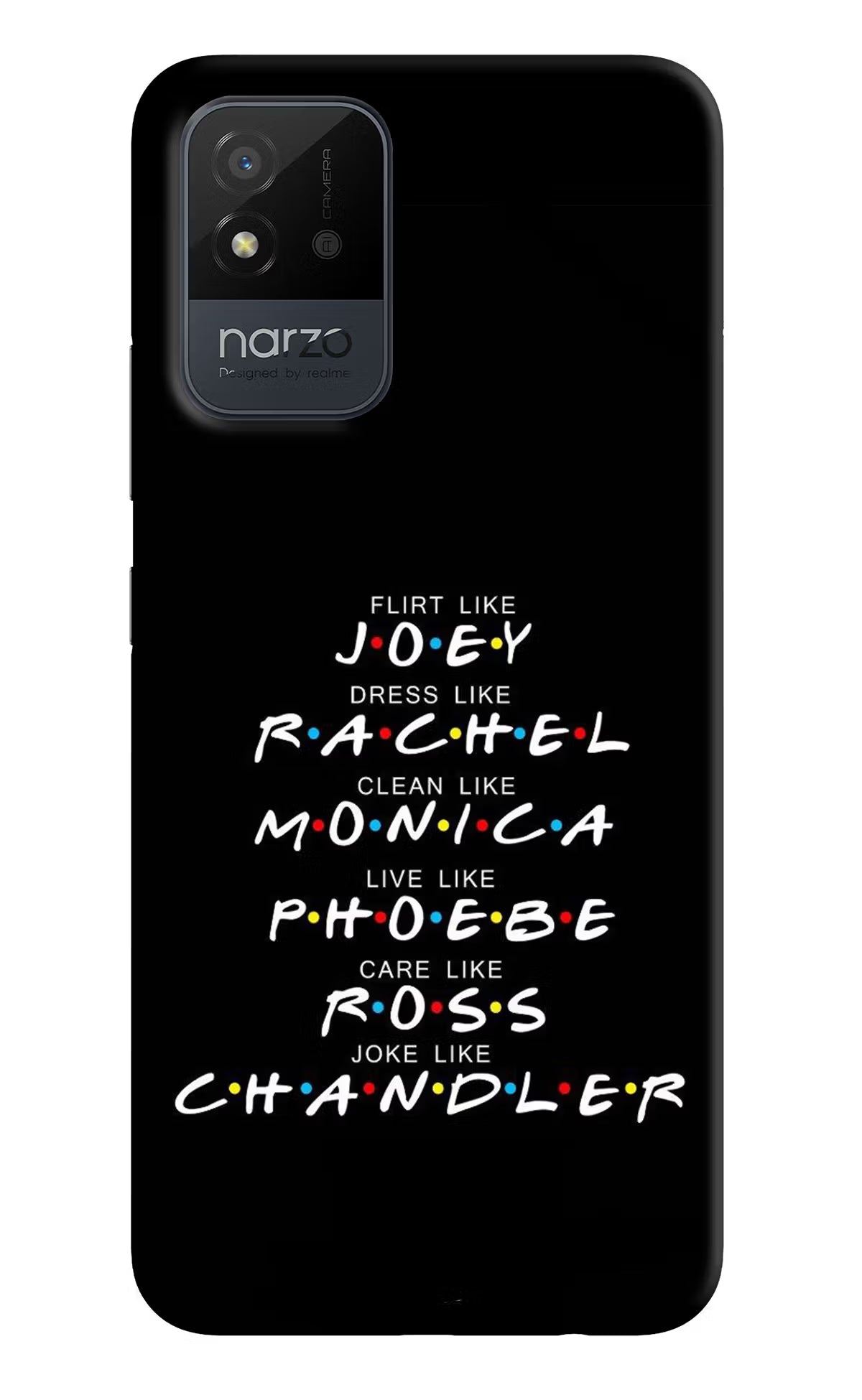 FRIENDS Character Realme Narzo 50i Back Cover - FRIENDS Character Realme Narzo 50i Back Cover FRIENDS Character Realme Narzo 50i Back Cover