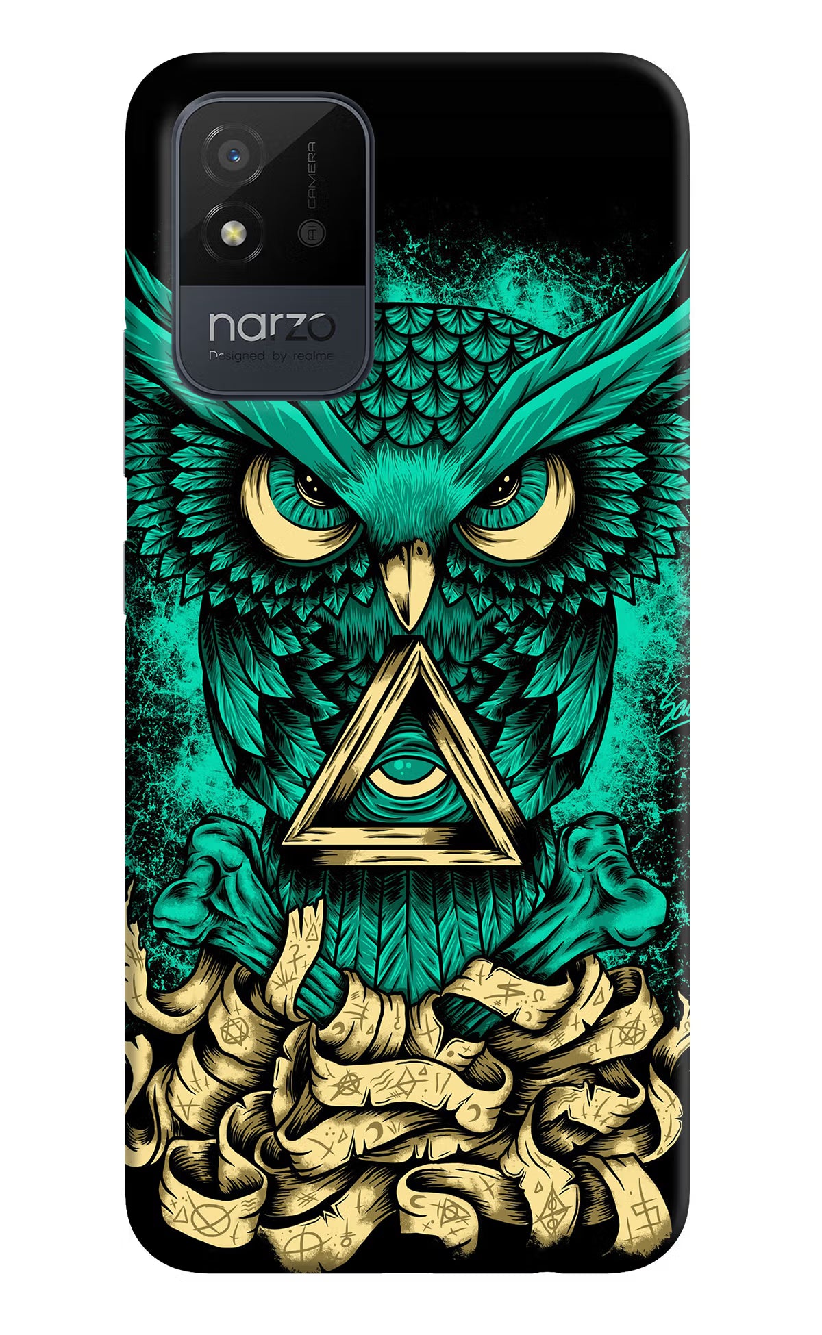 Green Owl Realme Narzo 50i Back Cover - Green Owl Realme Narzo 50i Back Cover Green Owl Realme Narzo 50i Back Cover