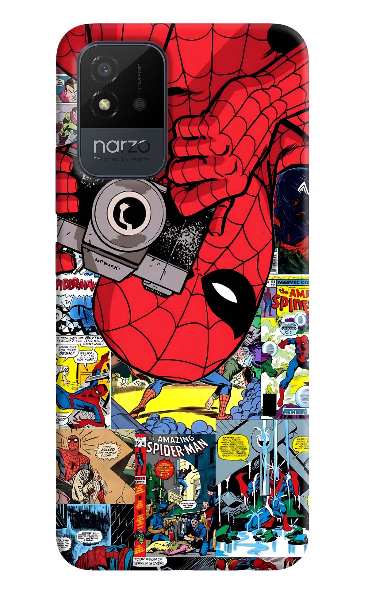 Spider Man Realme Narzo 50i Back Cover - Spider Man Realme Narzo 50i Back Cover Spider Man Realme Narzo 50i Back Cover