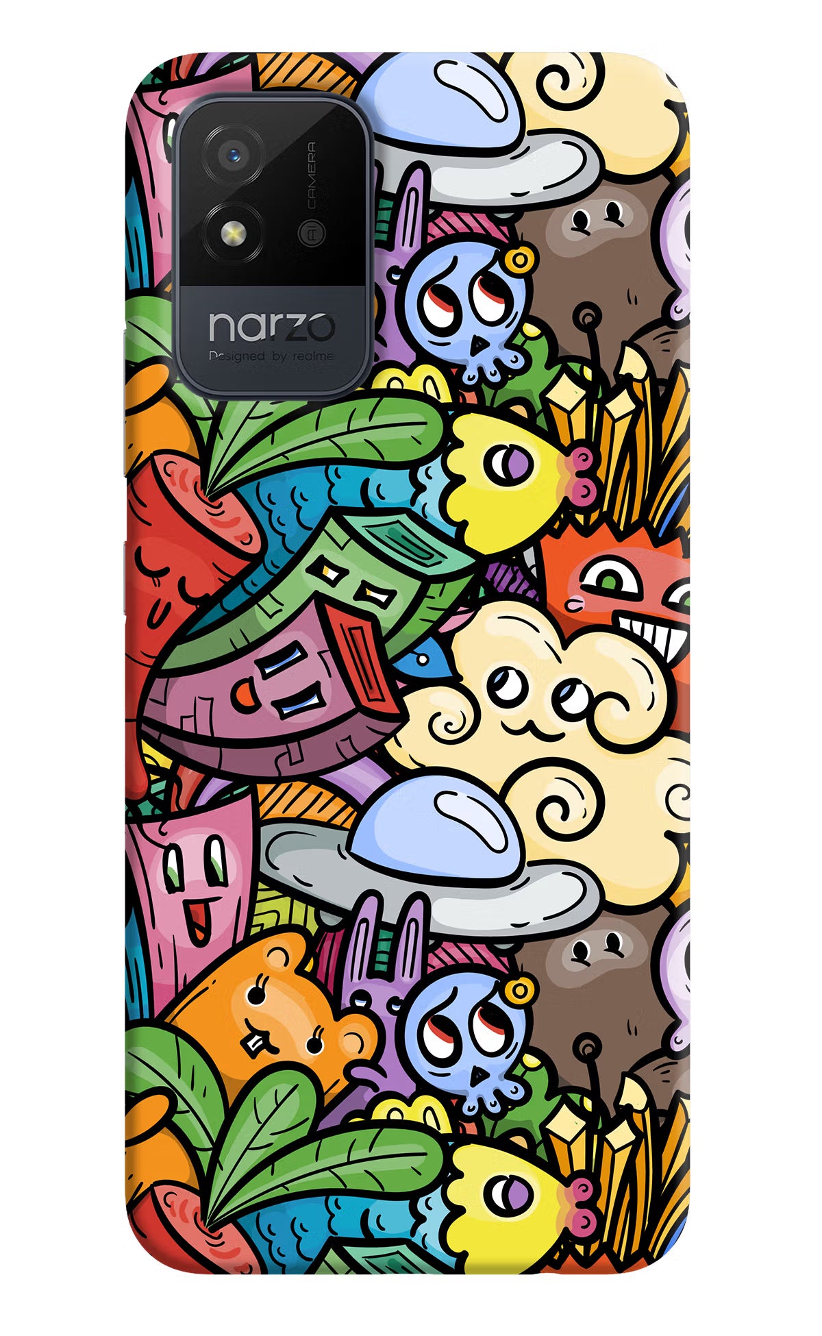 Veggie Doodle Realme Narzo 50i Back Cover - Veggie Doodle Realme Narzo 50i Back Cover Veggie Doodle Realme Narzo 50i Back Cover