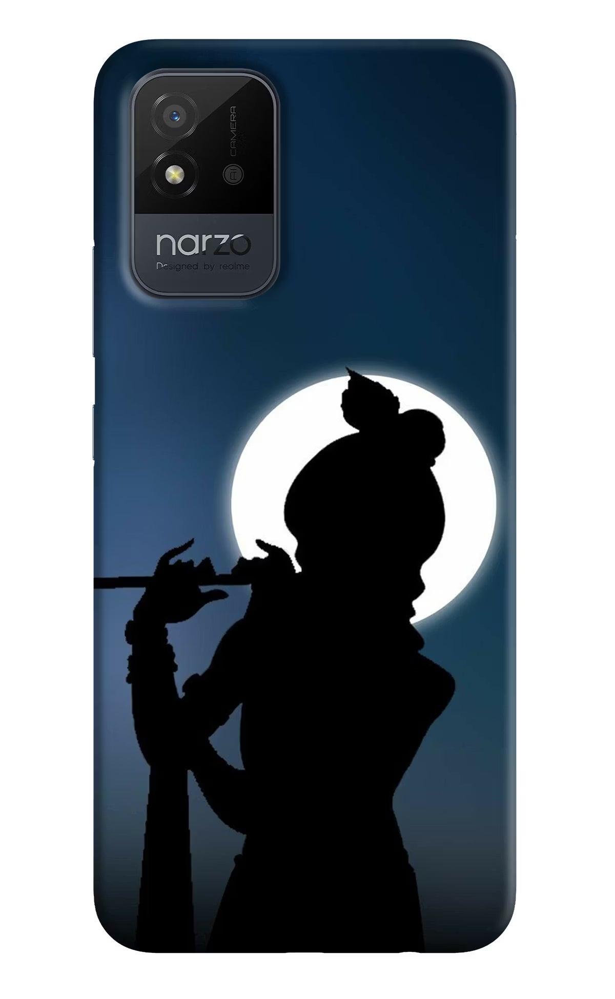Shri Krishna Silhouette Realme Narzo 50i Back Cover - Shri Krishna Silhouette Realme Narzo 50i Back Cover Shri Krishna Silhouette Realme Narzo 50i Back Cover