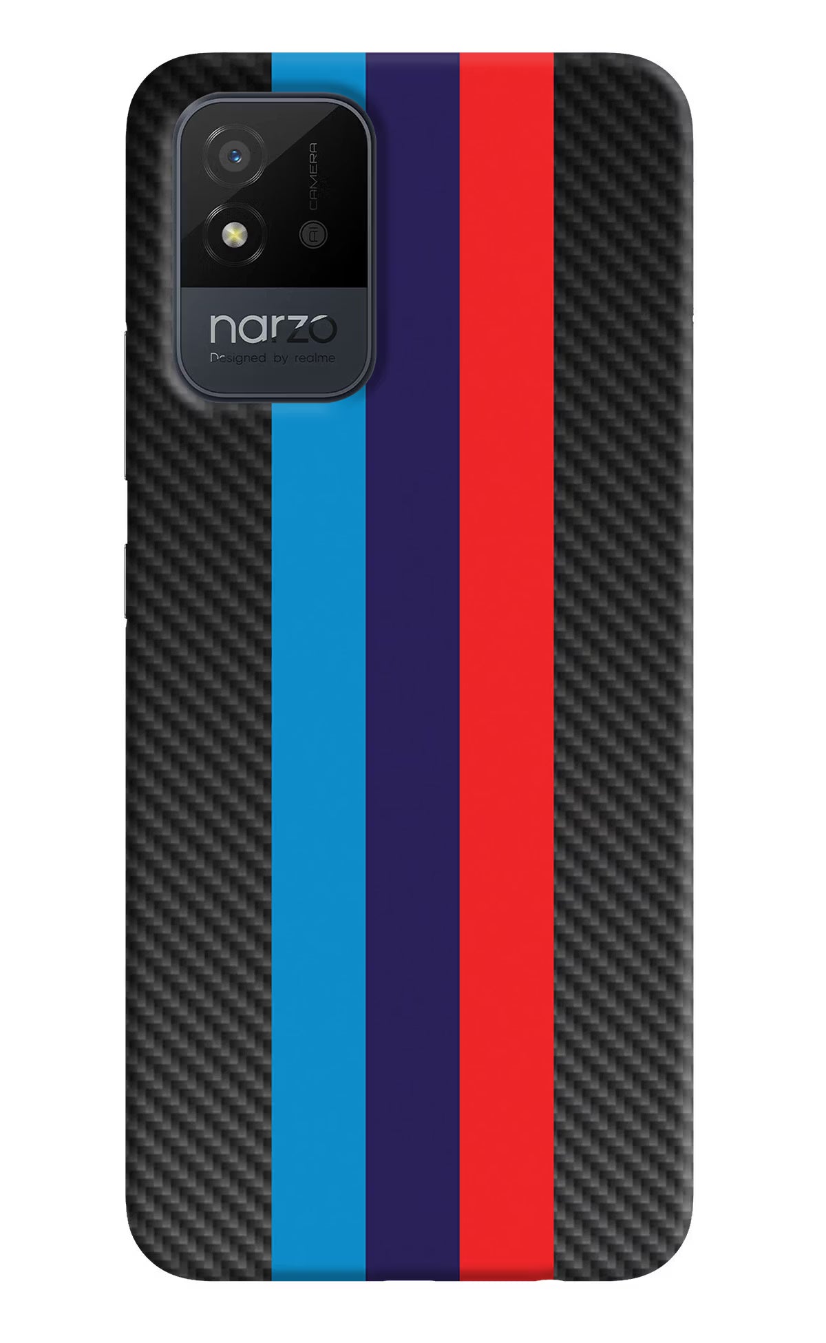 BMW Stripes Pattern Realme Narzo 50i Back Cover - BMW Stripes Pattern Realme Narzo 50i Back Cover BMW Stripes Pattern Realme Narzo 50i Back Cover