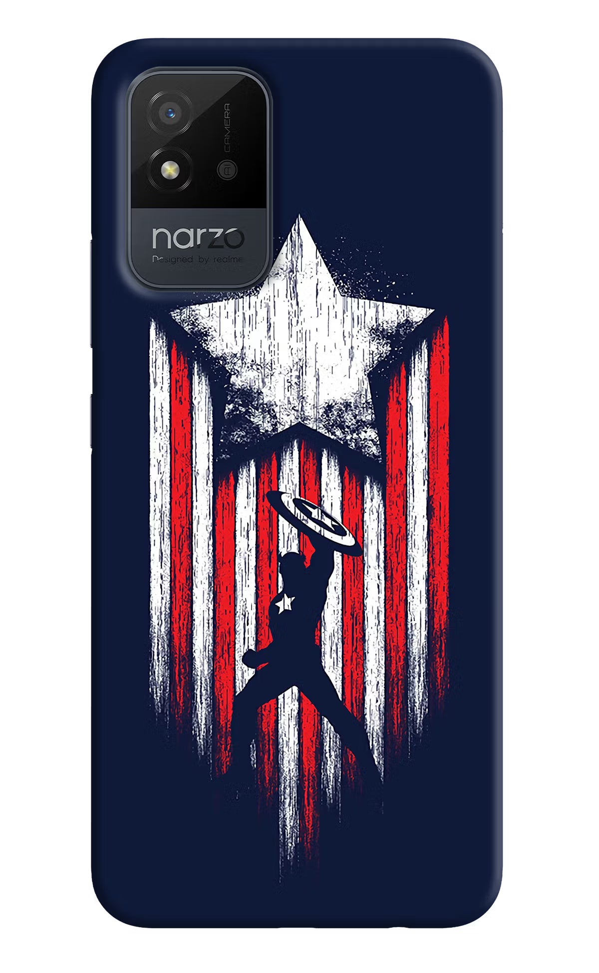 Captain America Marvel Art Realme Narzo 50i Back Cover - Captain America Marvel Art Realme Narzo 50i Back Cover Captain America Marvel Art Realme Narzo 50i Back Cover