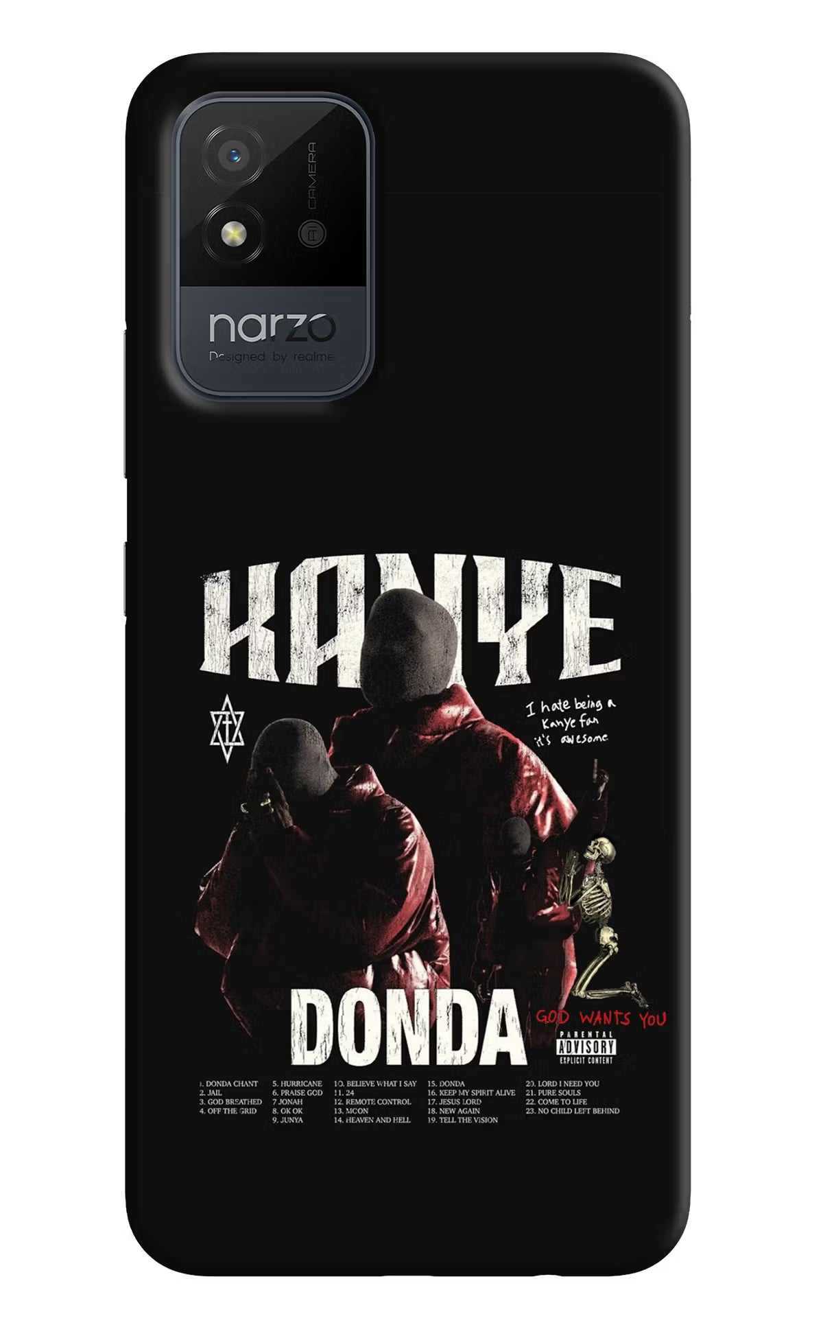 Donda Kanye West Realme Narzo 50i Back Cover - Donda Kanye West Realme Narzo 50i Back Cover Donda Kanye West Realme Narzo 50i Back Cover