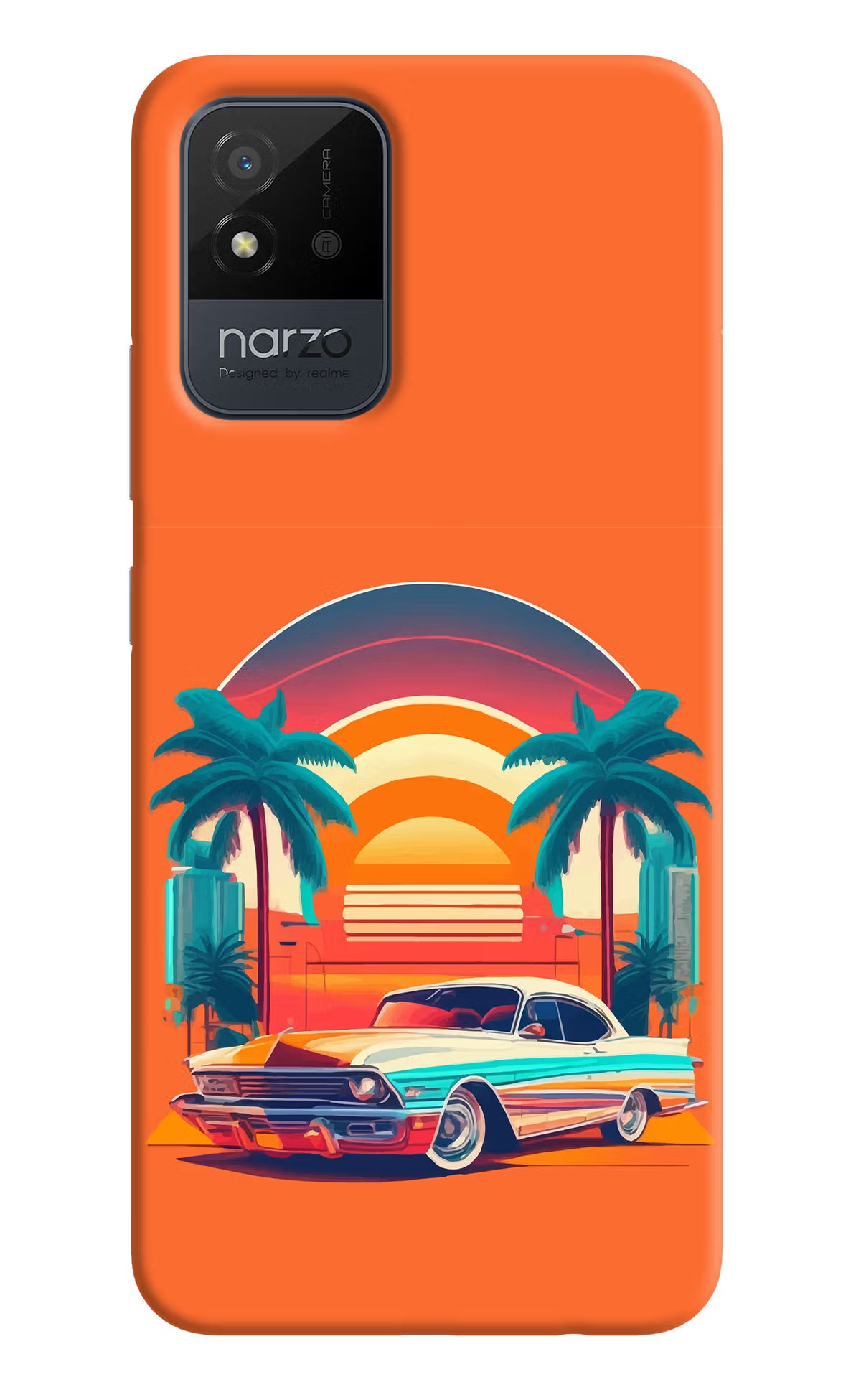 Palm Drive 80s Realme Narzo 50i Back Cover - Palm Drive 80s Realme Narzo 50i Back Cover Palm Drive 80s Realme Narzo 50i Back Cover