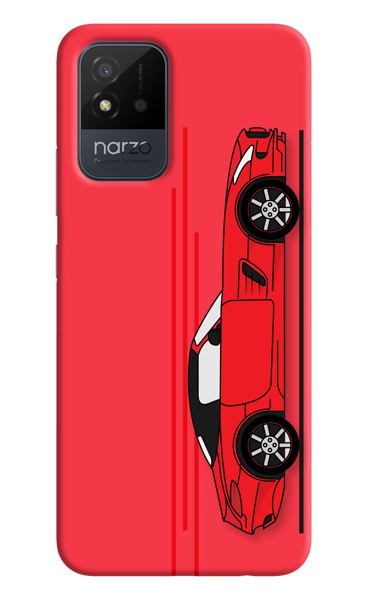Red Velocity Realme Narzo 50i Back Cover - Red Velocity Realme Narzo 50i Back Cover Red Velocity Realme Narzo 50i Back Cover