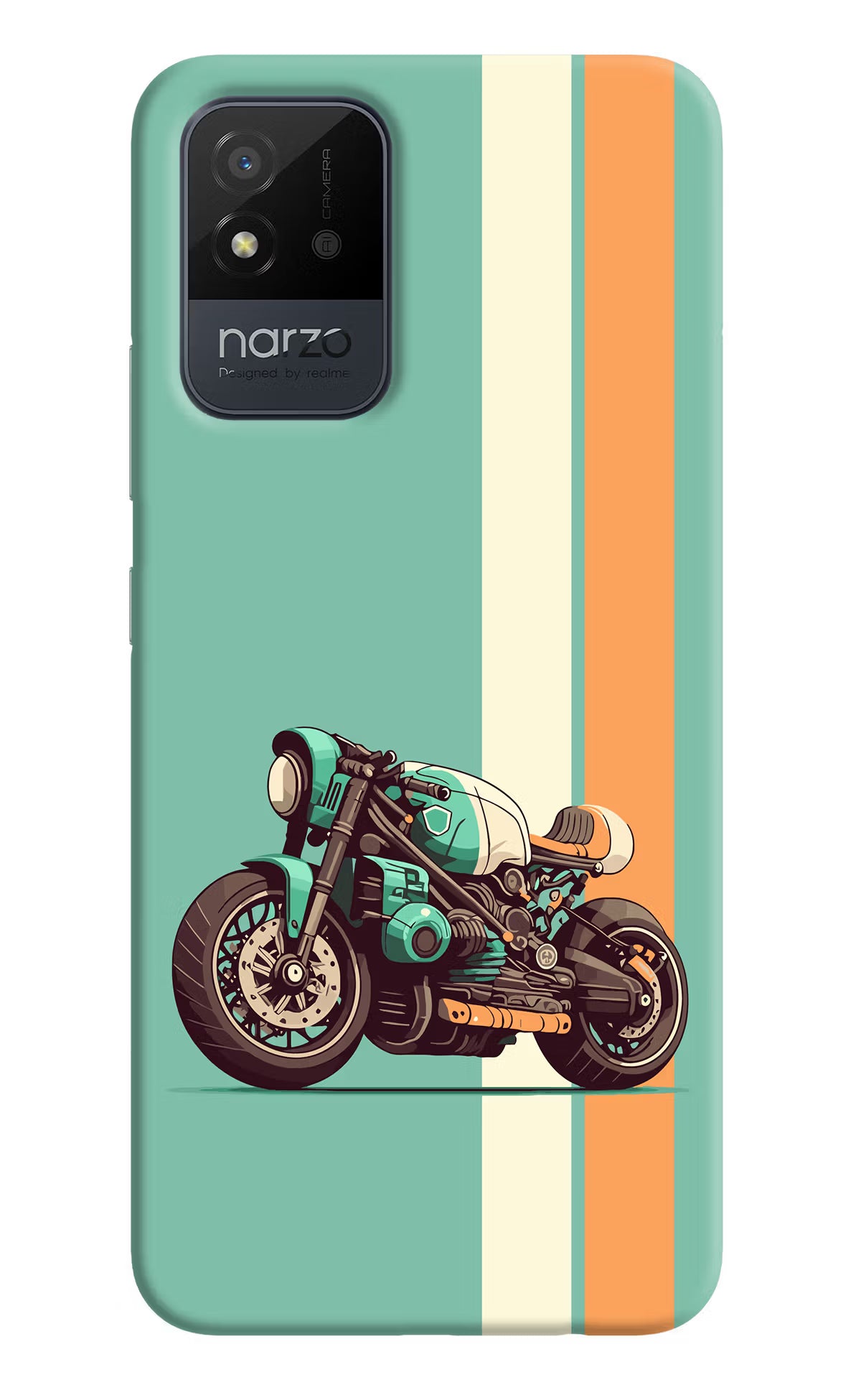 Striped Moto Drift Realme Narzo 50i Back Cover - Striped Moto Drift Realme Narzo 50i Back Cover Striped Moto Drift Realme Narzo 50i Back Cover