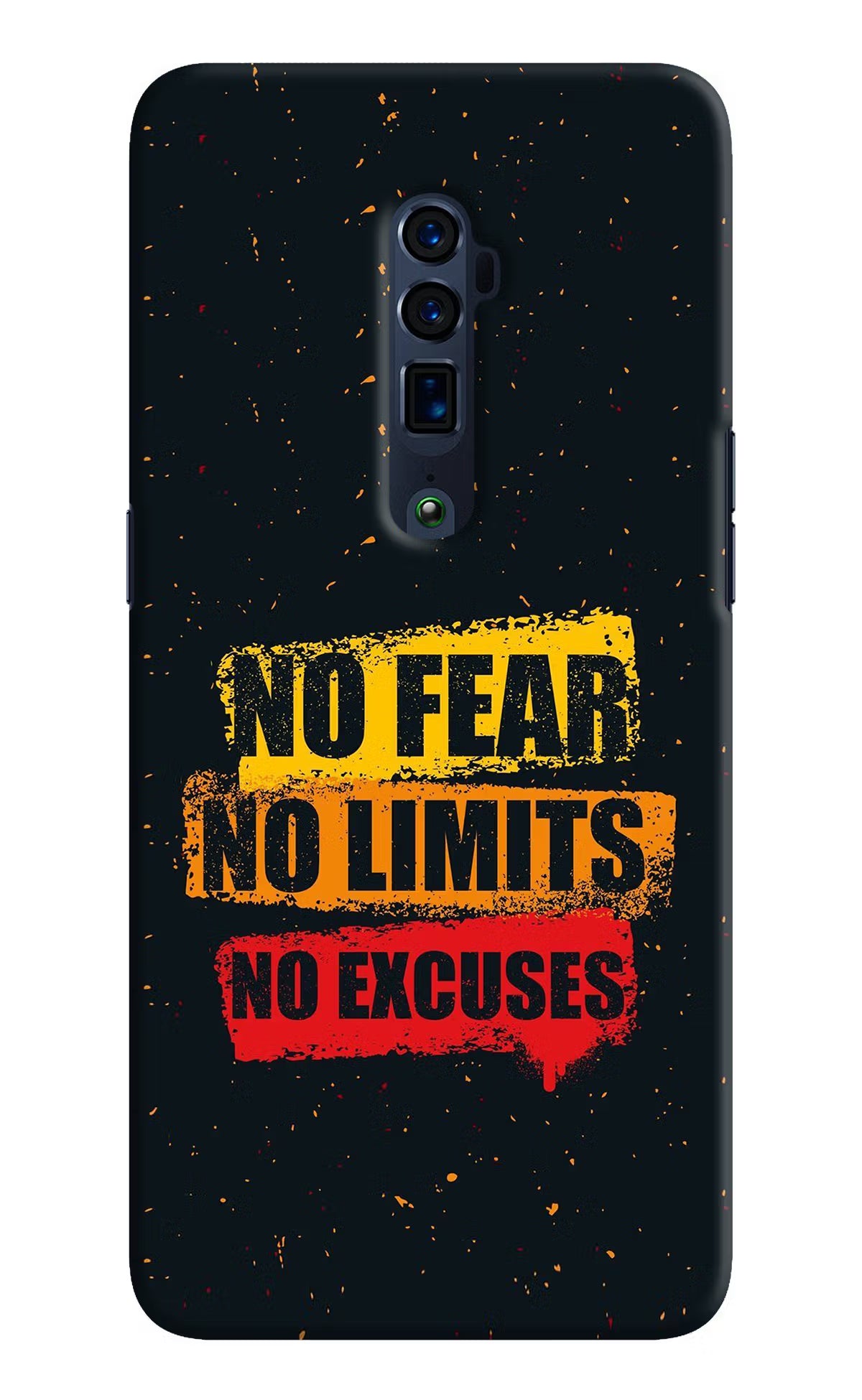 No Fear No Limits No Excuse Oppo Reno 10x Zoom Back Cover - No Fear No Limits No Excuse Oppo Reno 10x Zoom Hard Case Back Cover by Casekaro No Fear No Limits No Excuse Oppo Reno 10x Zoom Hard Case Back Cover by Casekaro