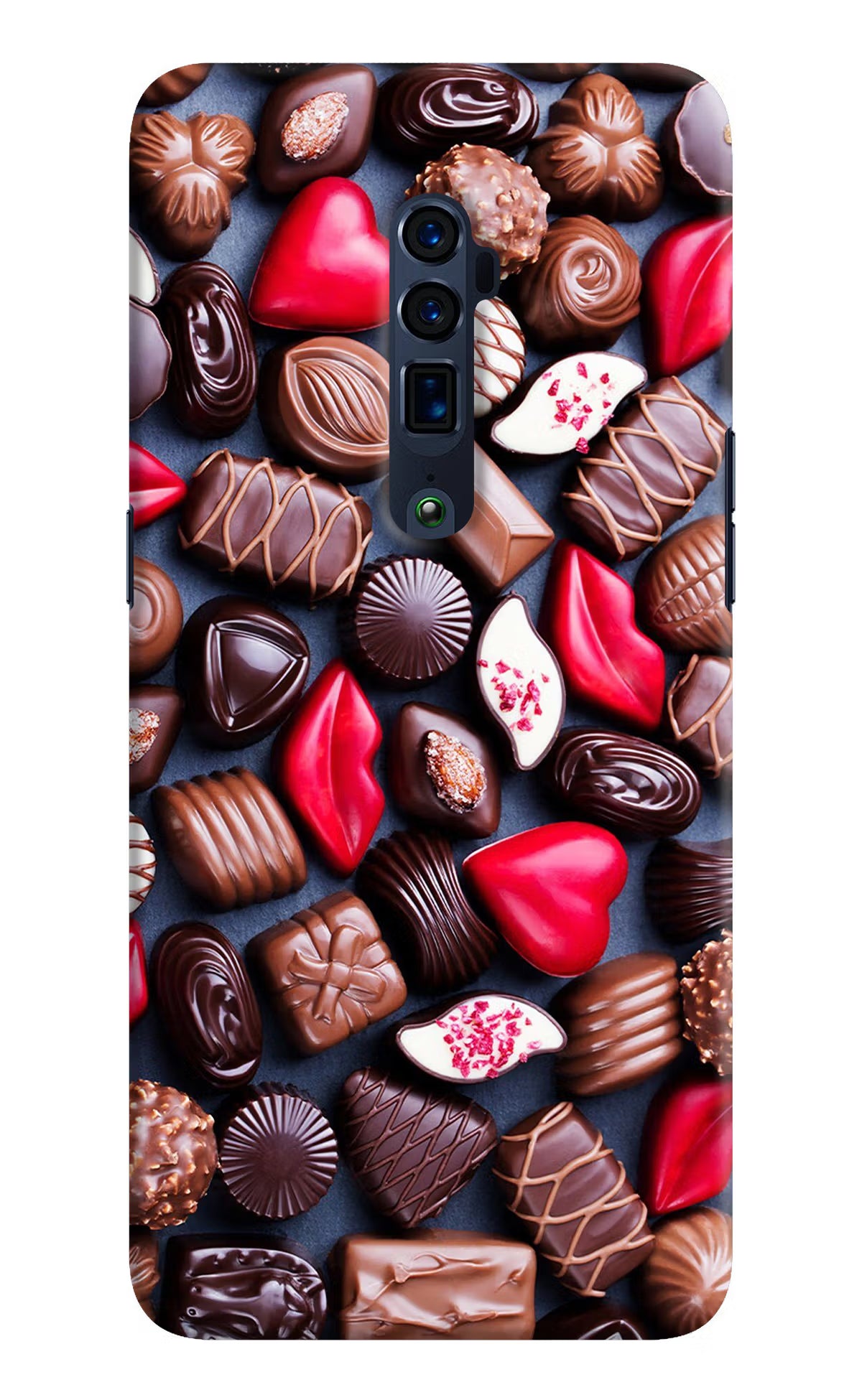Chocolates Oppo Reno 10x Zoom Back Cover - Chocolates Oppo Reno 10x Zoom Hard Case Back Cover by Casekaro Chocolates Oppo Reno 10x Zoom Hard Case Back Cover by Casekaro