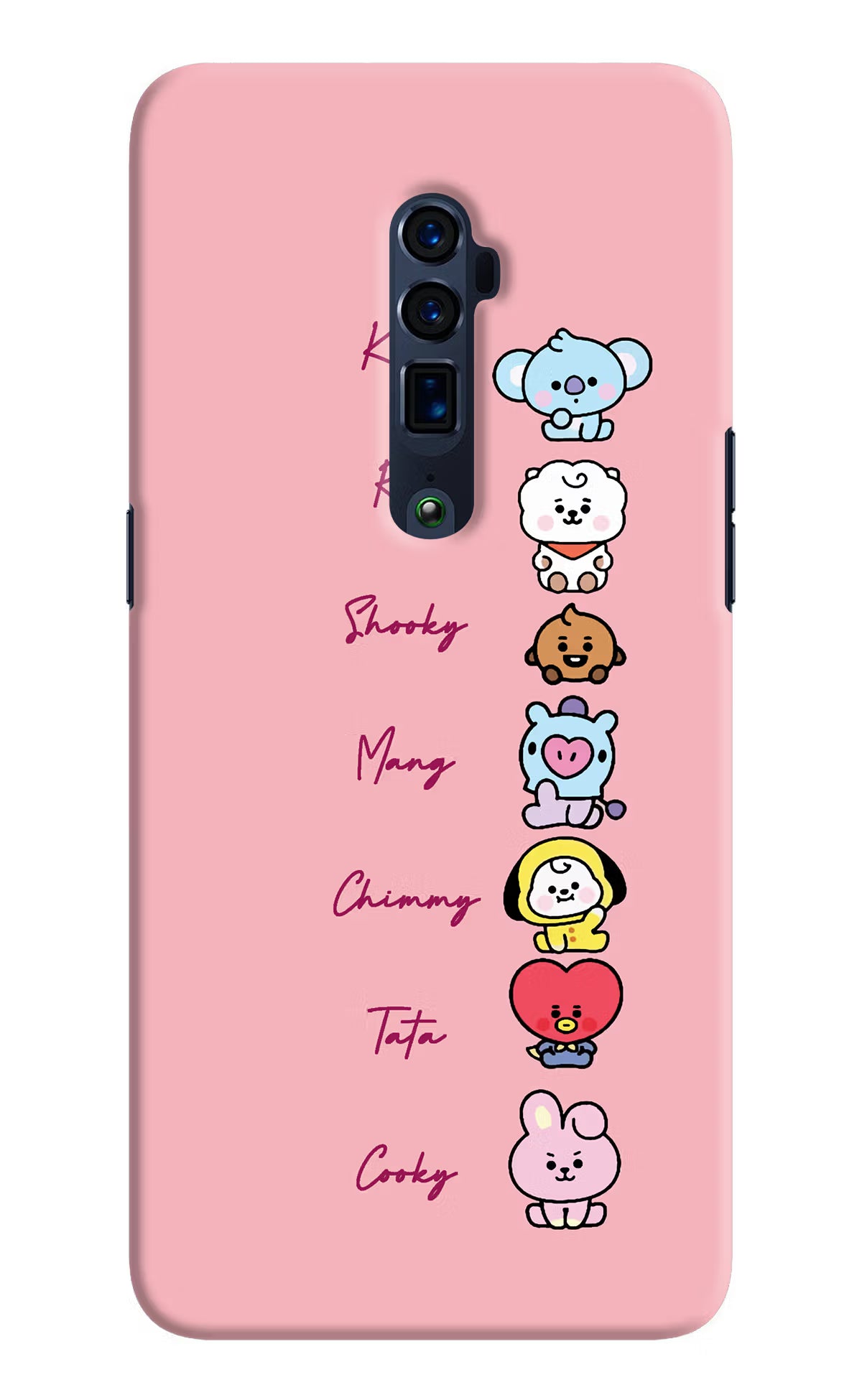BTS names Oppo Reno 10x Zoom Back Cover - BTS names Oppo Reno 10x Zoom Hard Case Back Cover by Casekaro BTS names Oppo Reno 10x Zoom Hard Case Back Cover by Casekaro