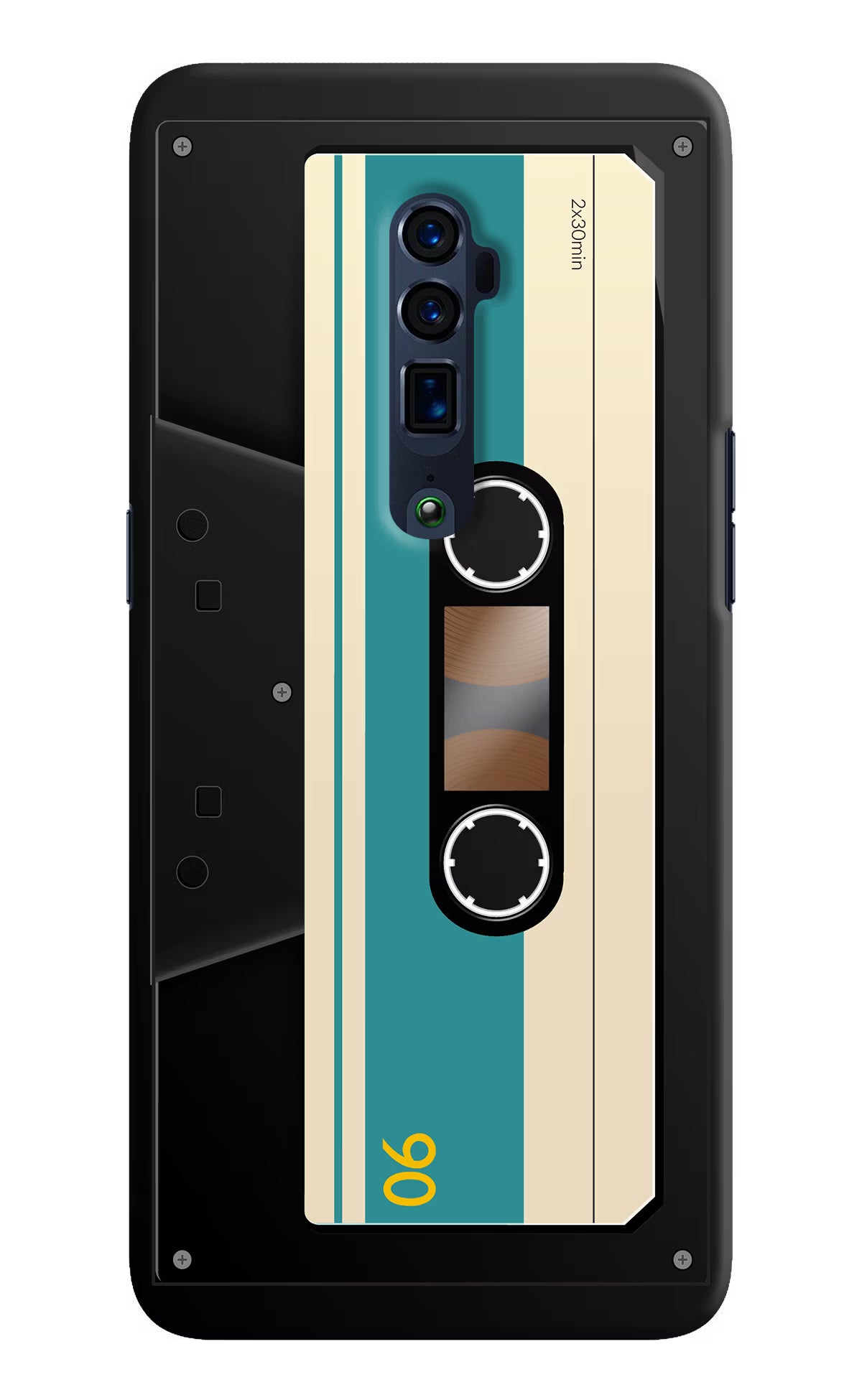 Cassette Oppo Reno 10x Zoom Back Cover - Cassette Oppo Reno 10x Zoom Hard Case Back Cover by Casekaro Cassette Oppo Reno 10x Zoom Hard Case Back Cover by Casekaro