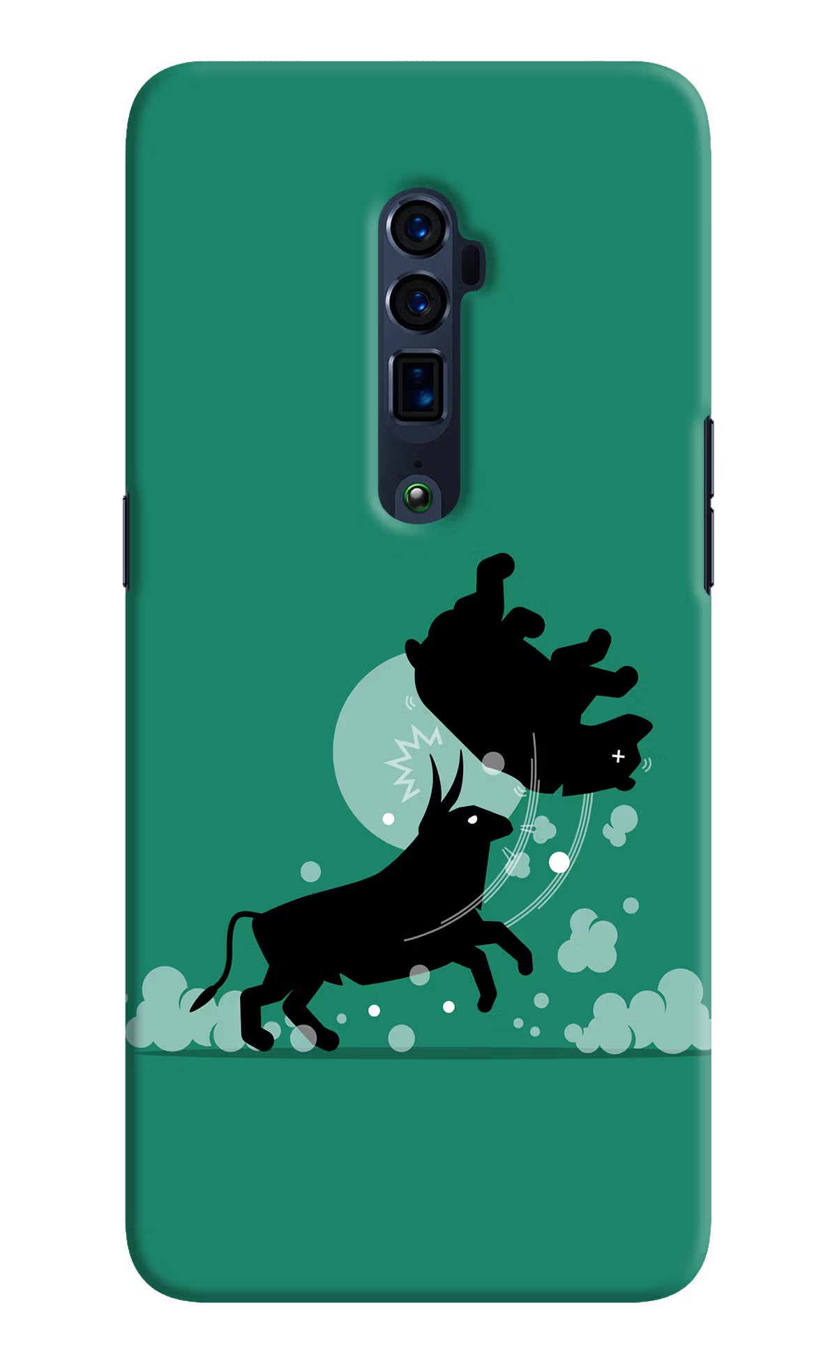 Bull Conqueror Oppo Reno 10x Zoom Back Cover - Bull Conqueror Oppo Reno 10x Zoom Hard Case Back Cover by Casekaro Bull Conqueror Oppo Reno 10x Zoom Hard Case Back Cover by Casekaro