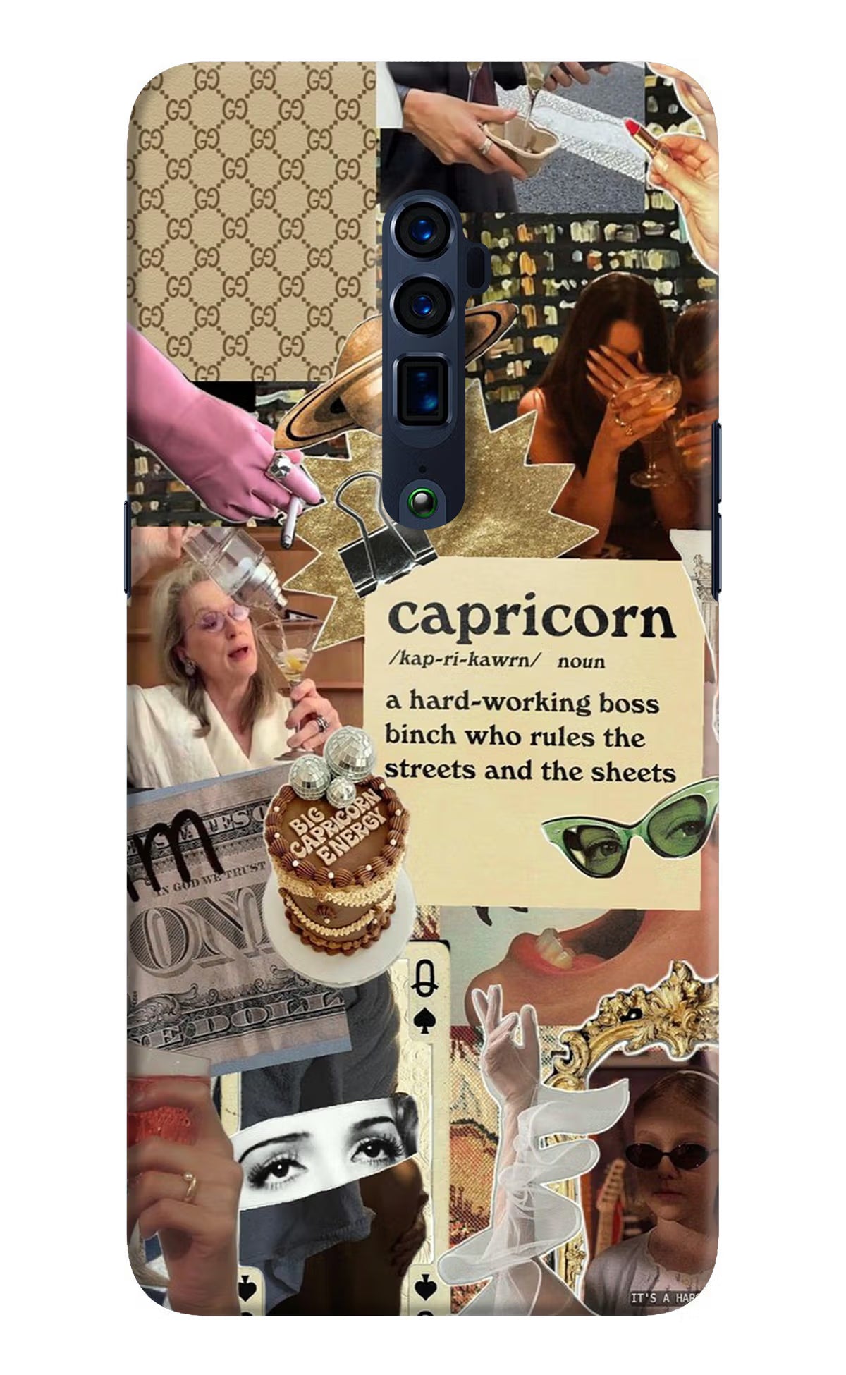 Capricorn Zodiac Oppo Reno 10x Zoom Back Cover - Capricorn Zodiac Oppo Reno 10x Zoom Hard Case Back Cover by Casekaro Capricorn Zodiac Oppo Reno 10x Zoom Hard Case Back Cover by Casekaro