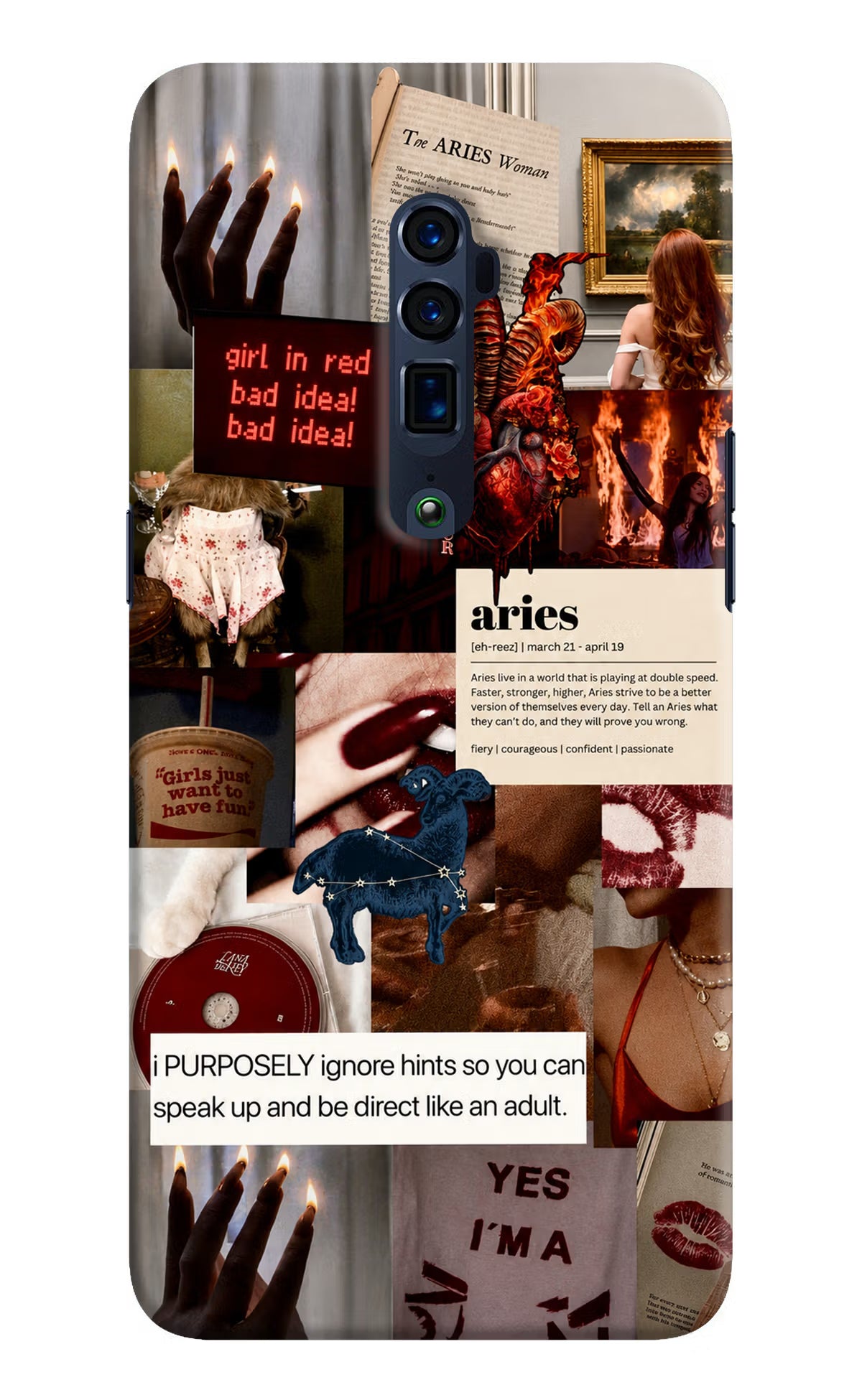 Zodiac Aries Oppo Reno 10x Zoom Back Cover - Zodiac Aries Oppo Reno 10x Zoom Back Cover Zodiac Aries Oppo Reno 10x Zoom Back Cover
