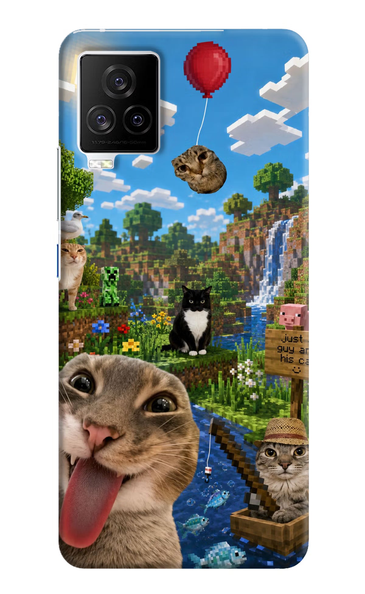 Minecraft Cat Chaos iQOO 7 Legend 5G Back Cover - Minecraft Cat Chaos iQOO 7 Legend 5G Back Cover Minecraft Cat Chaos iQOO 7 Legend 5G Back Cover