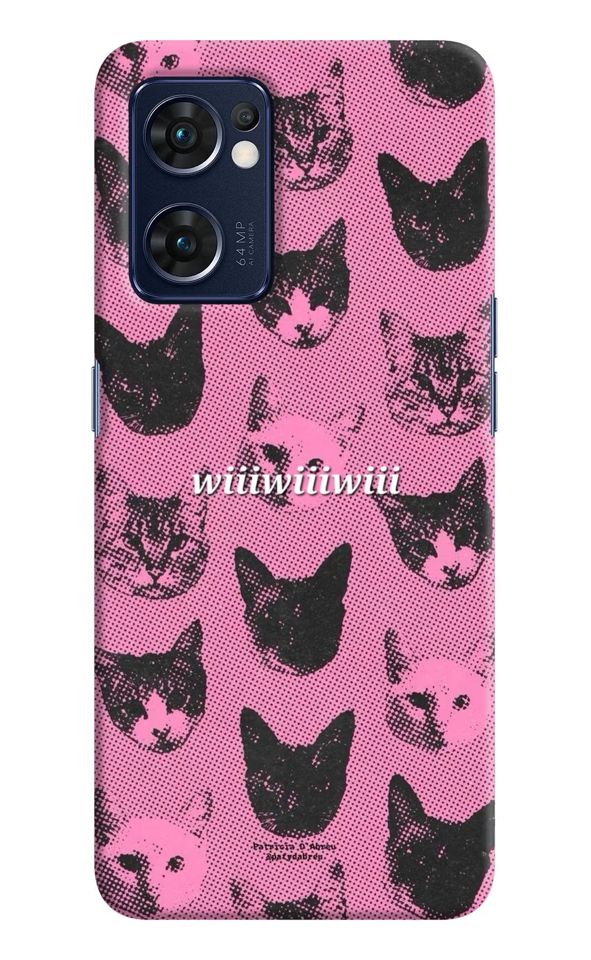 Pink Cats Oppo Reno7 5G Back Cover - Pink Cats Oppo Reno7 5G Back Cover Pink Cats Oppo Reno7 5G Back Cover