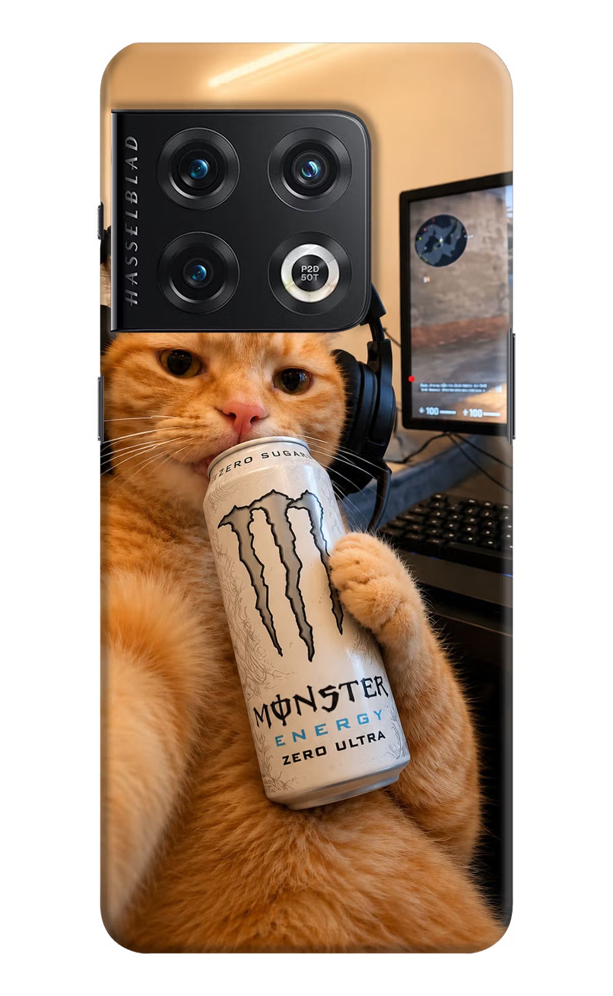 Gamer Cat Energy OnePlus 10 Pro 5G Back Cover - Gamer Cat Energy OnePlus 10 Pro 5G Back Cover Gamer Cat Energy OnePlus 10 Pro 5G Back Cover