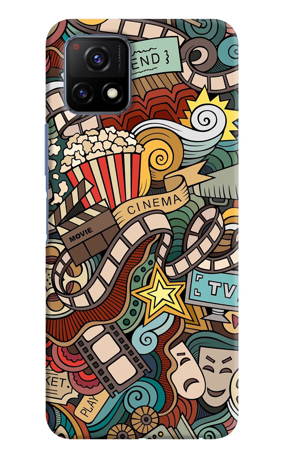 Cinema Abstract Vivo Y72 5G Back Cover - Cinema Abstract Vivo Y72 5G Hard Case Back Cover by Casekaro Cinema Abstract Vivo Y72 5G Hard Case Back Cover by Casekaro