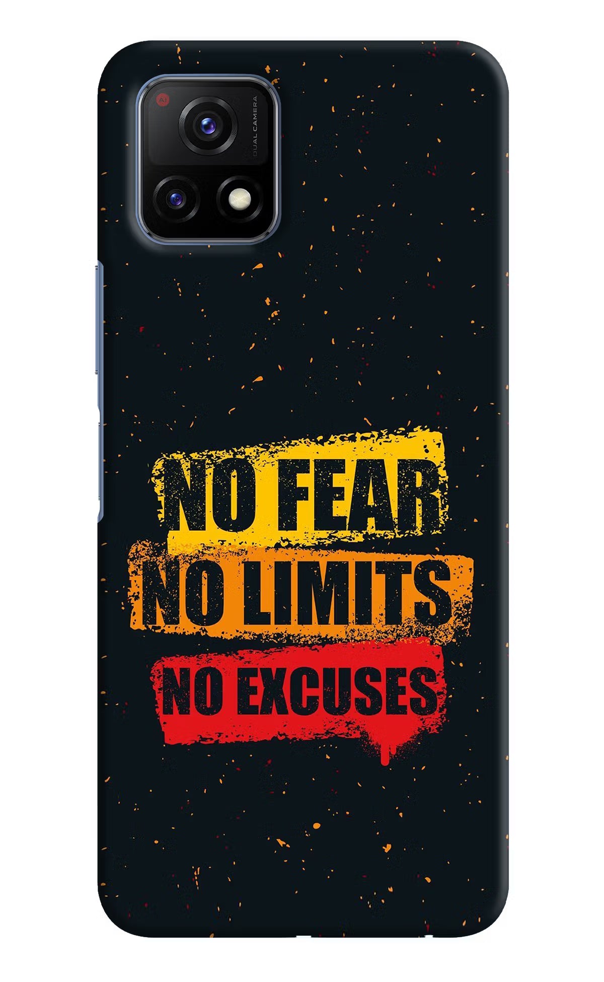No Fear No Limits No Excuse Vivo Y72 5G Back Cover - No Fear No Limits No Excuse Vivo Y72 5G Hard Case Back Cover by Casekaro No Fear No Limits No Excuse Vivo Y72 5G Hard Case Back Cover by Casekaro