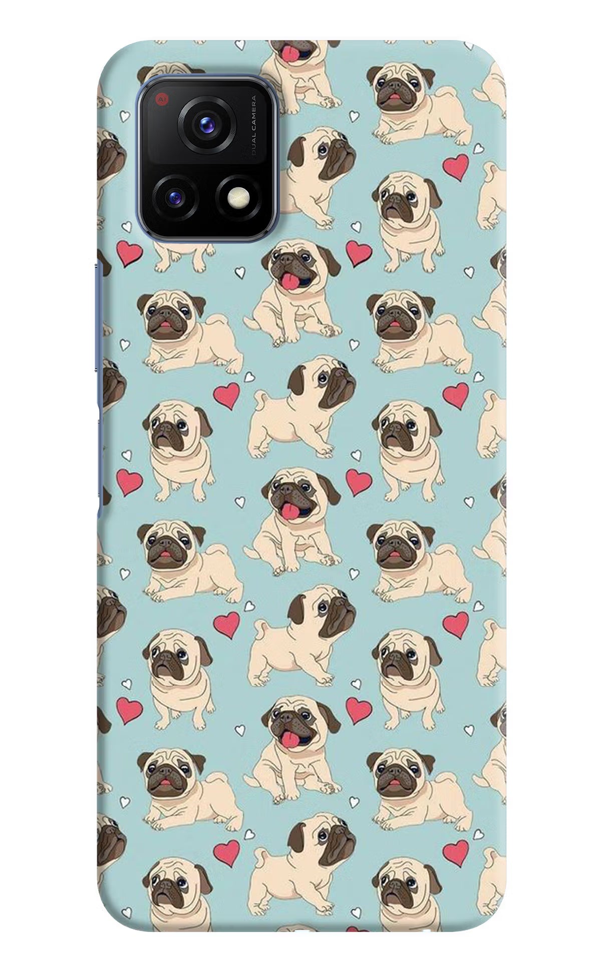 Pug Dog Vivo Y72 5G Back Cover - Pug Dog Vivo Y72 5G Hard Case Back Cover by Casekaro Pug Dog Vivo Y72 5G Hard Case Back Cover by Casekaro