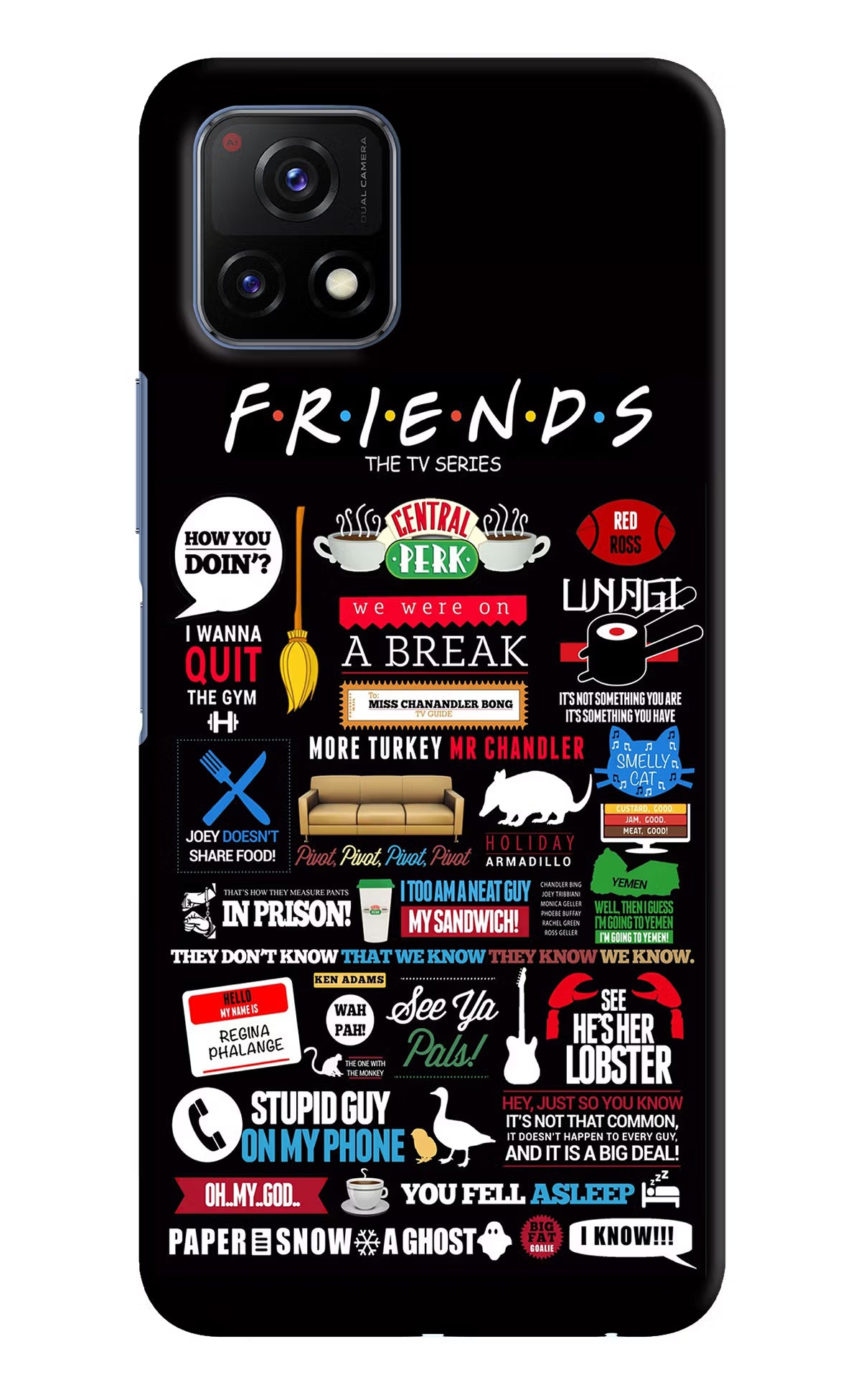 FRIENDS Vivo Y72 5G Back Cover - FRIENDS Vivo Y72 5G Hard Case Back Cover by Casekaro FRIENDS Vivo Y72 5G Hard Case Back Cover by Casekaro