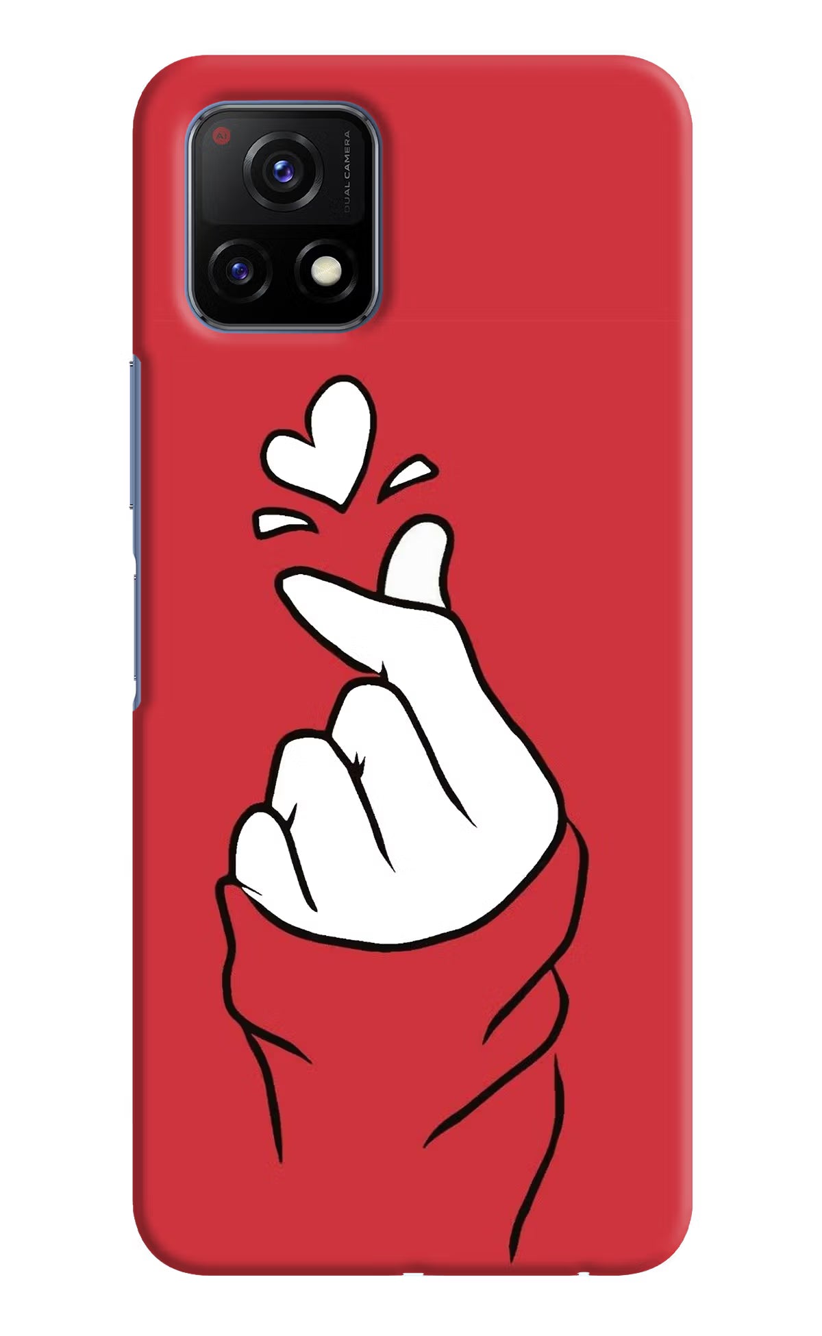 Korean Love Sign Vivo Y72 5G Back Cover - Korean Love Sign Vivo Y72 5G Hard Case Back Cover by Casekaro Korean Love Sign Vivo Y72 5G Hard Case Back Cover by Casekaro