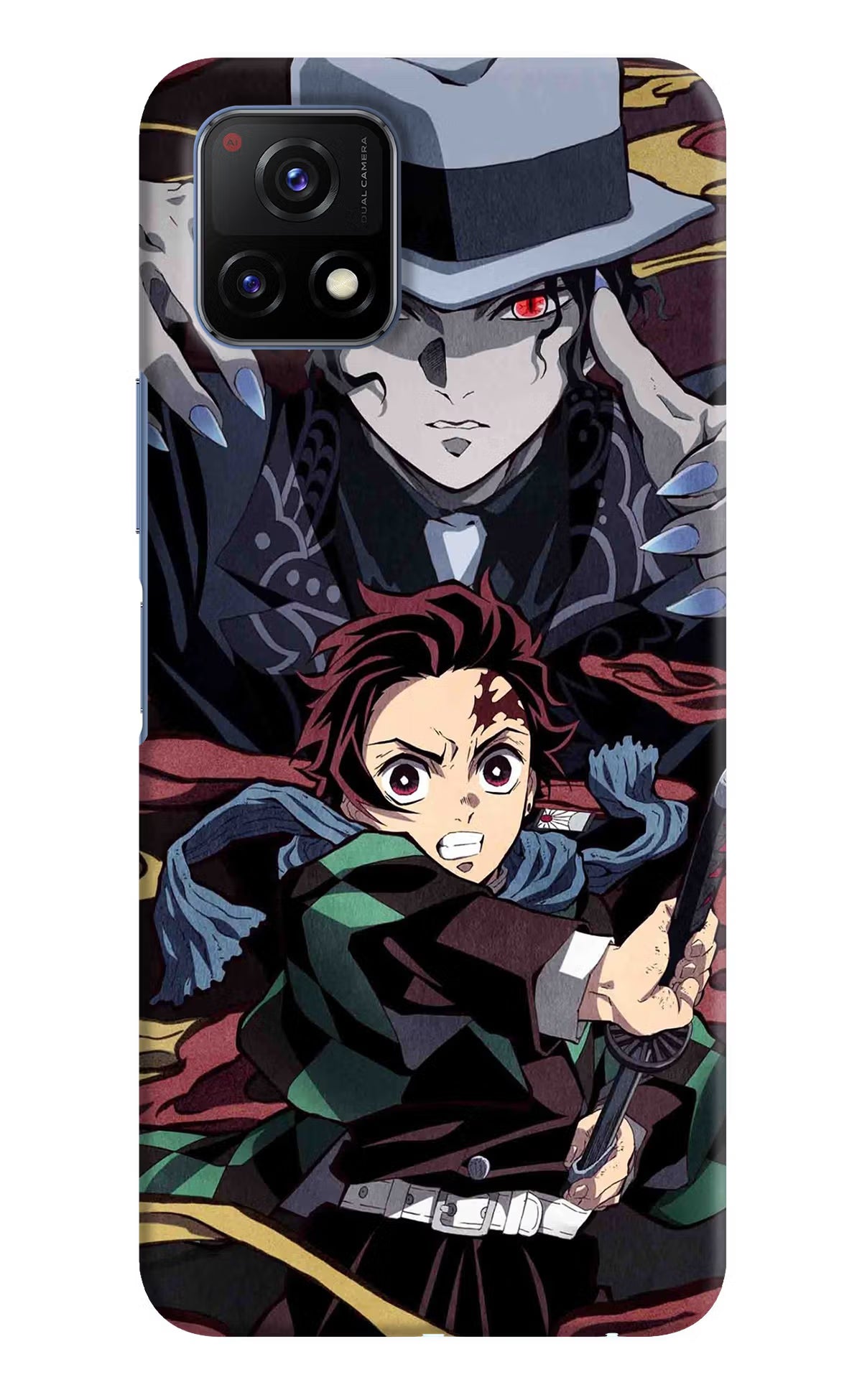 Demon Slayer Vivo Y72 5G Back Cover - Demon Slayer Vivo Y72 5G Hard Case Back Cover by Casekaro Demon Slayer Vivo Y72 5G Hard Case Back Cover by Casekaro
