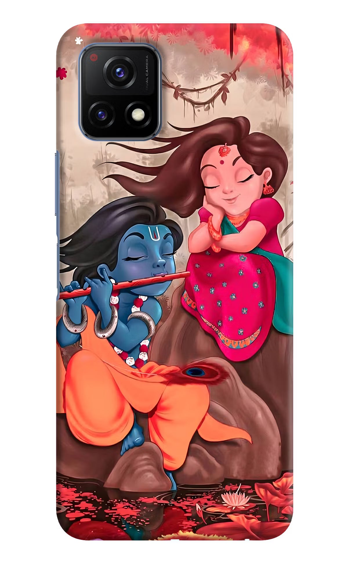 Radhe Krishna Vivo Y72 5G Back Cover - Radhe Krishna Vivo Y72 5G Hard Case Back Cover by Casekaro Radhe Krishna Vivo Y72 5G Hard Case Back Cover by Casekaro