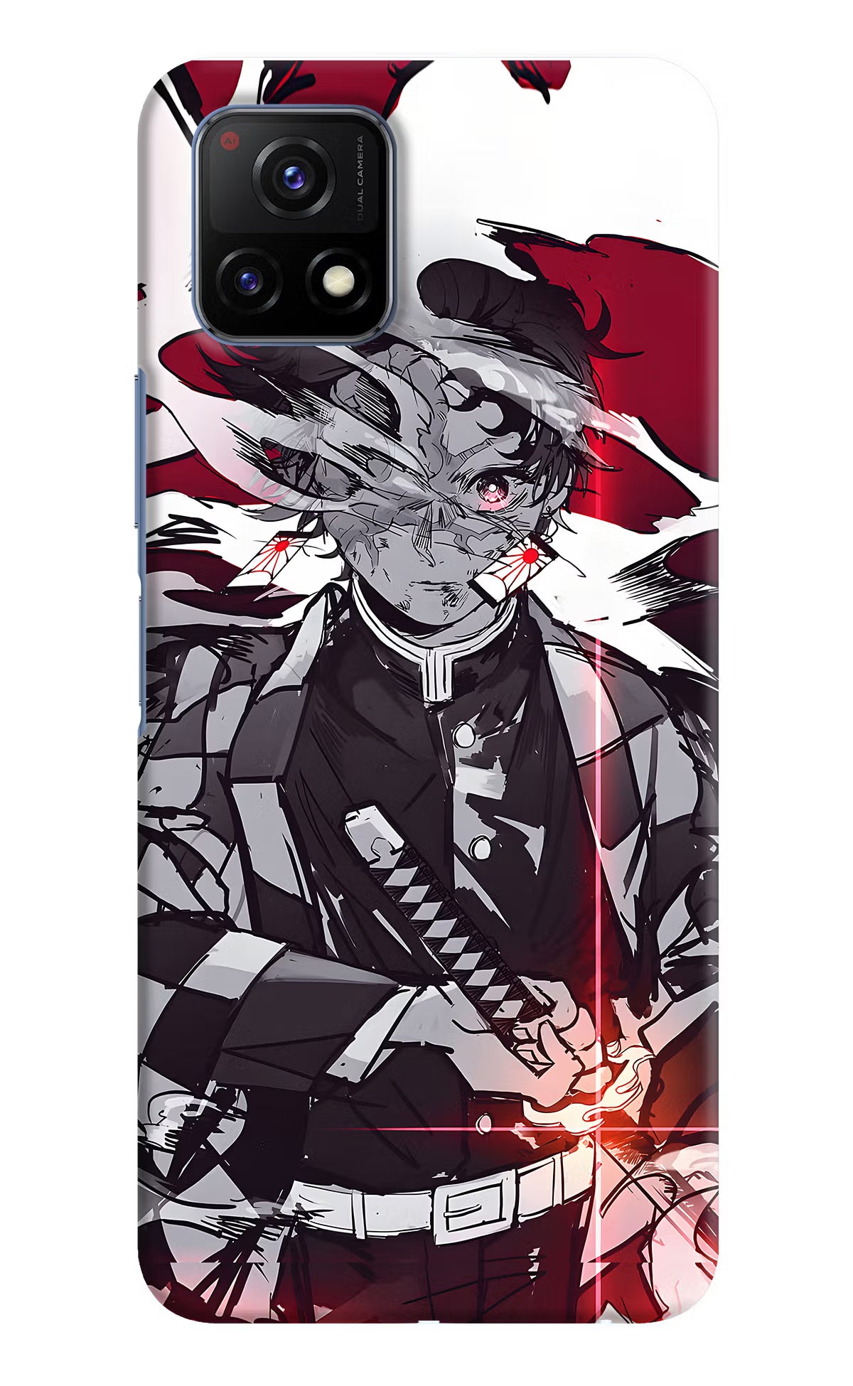 Demon Slayer Vivo Y72 5G Back Cover - Demon Slayer Vivo Y72 5G Hard Case Back Cover by Casekaro Demon Slayer Vivo Y72 5G Hard Case Back Cover by Casekaro