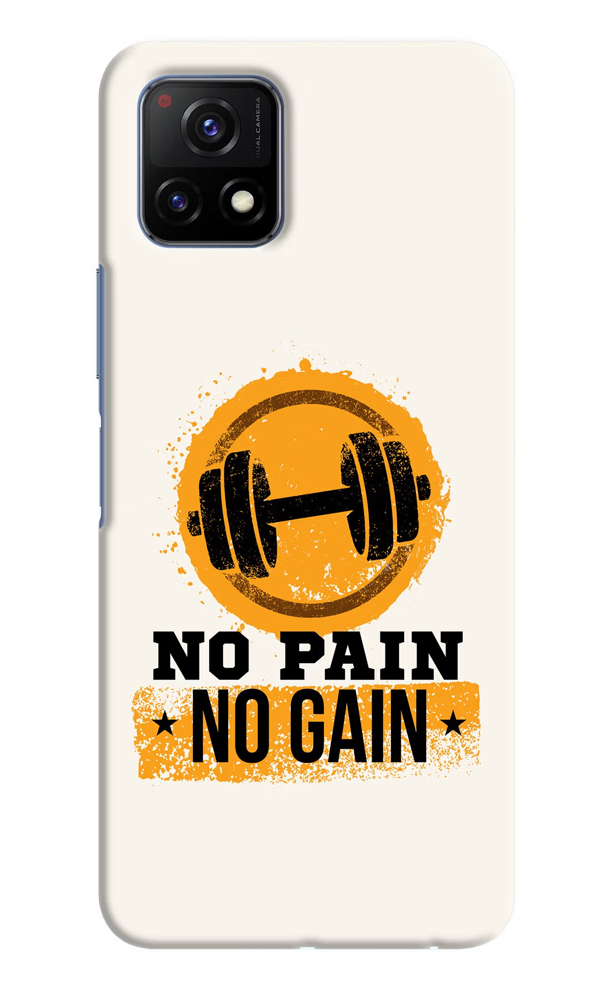 No Pain No Gain Vivo Y72 5G Back Cover - No Pain No Gain Vivo Y72 5G Hard Case Back Cover by Casekaro No Pain No Gain Vivo Y72 5G Hard Case Back Cover by Casekaro