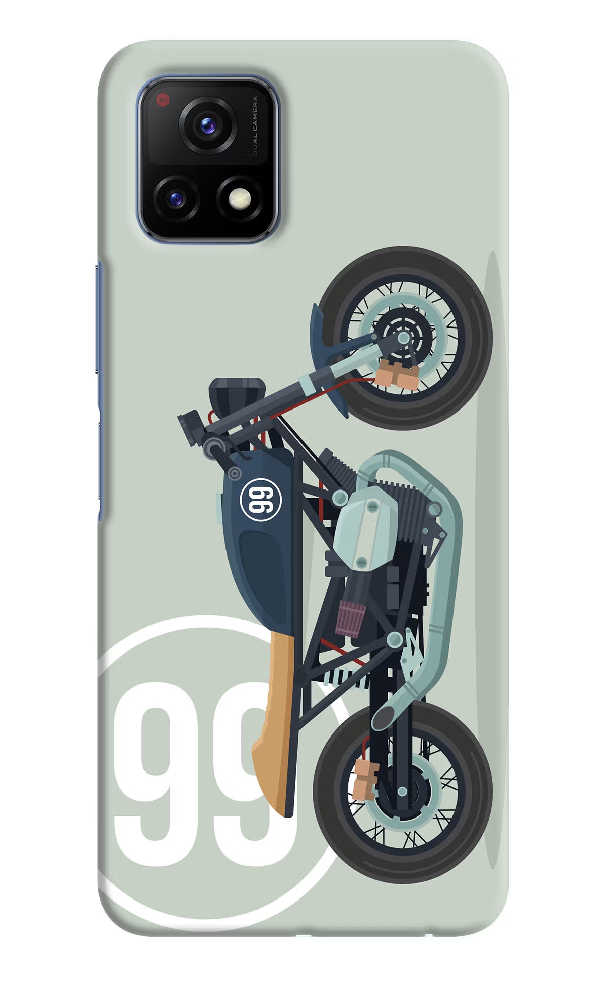 Classic Cafe Racer 99 Vivo Y72 5G Back Cover - Classic Cafe Racer 99 Vivo Y72 5G Hard Case Back Cover by Casekaro Classic Cafe Racer 99 Vivo Y72 5G Hard Case Back Cover by Casekaro