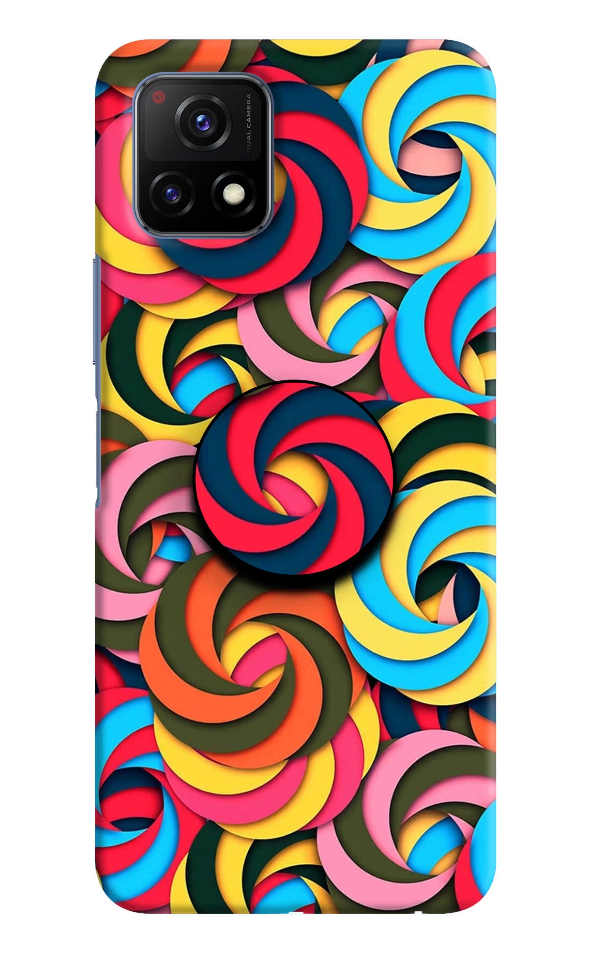 Spiral Pattern Vivo Y72 5G Pop Case - Spiral Pattern Vivo Y72 5G Pop Case by Casekaro Spiral Pattern Vivo Y72 5G Pop Case by Casekaro