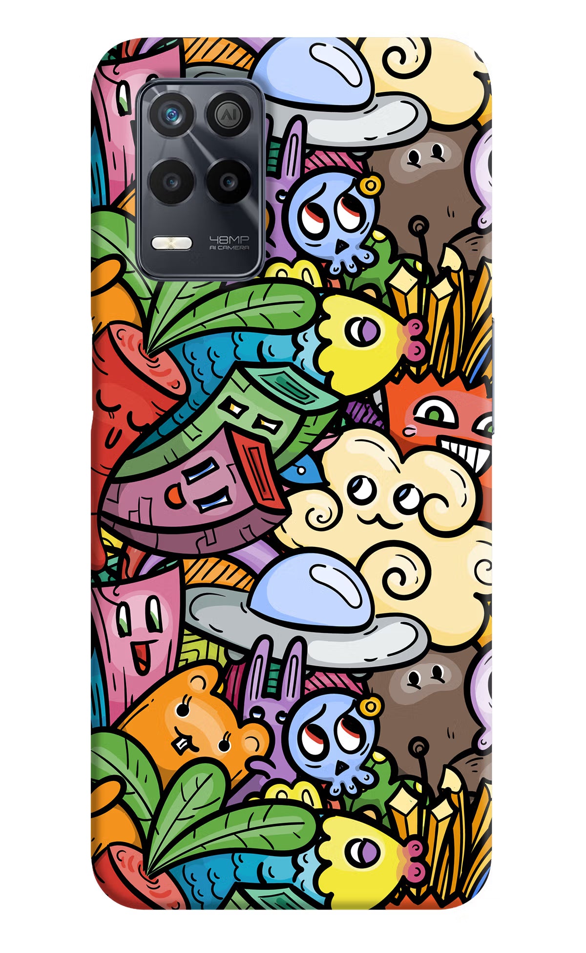 Veggie Doodle Realme 9 5G Back Cover - Veggie Doodle Realme 9 5G Back Cover Veggie Doodle Realme 9 5G Back Cover