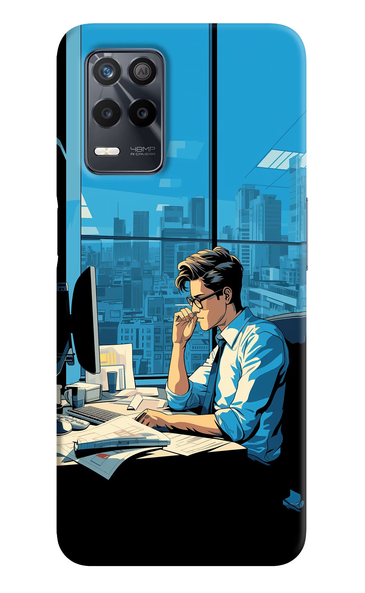Focused Hustler (AI Generated) Realme 9 5G Back Cover - Focused Hustler (AI Generated) Realme 9 5G Back Cover Focused Hustler (AI Generated) Realme 9 5G Back Cover