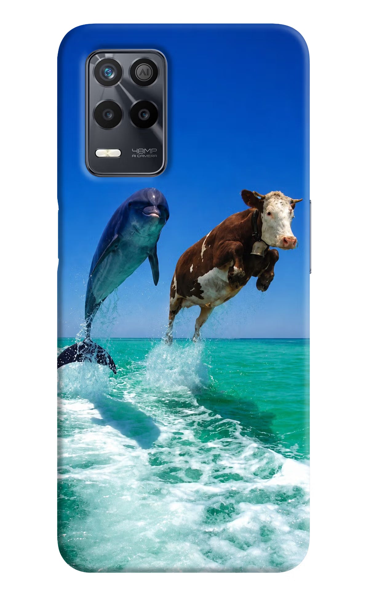 Dolphin vs Cow Realme 9 5G Back Cover - Dolphin vs Cow Realme 9 5G Back Cover Dolphin vs Cow Realme 9 5G Back Cover
