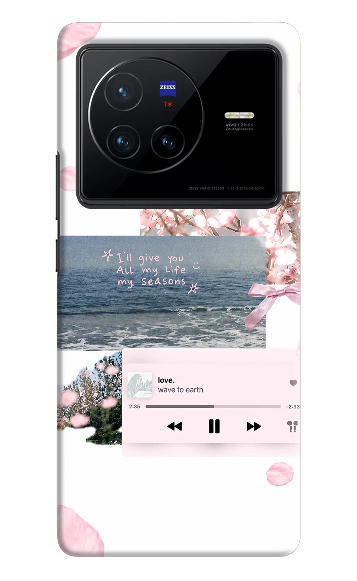 Wave to earth Vivo X80 Back Cover - Wave to earth Vivo X80 Back Cover Wave to earth Vivo X80 Back Cover