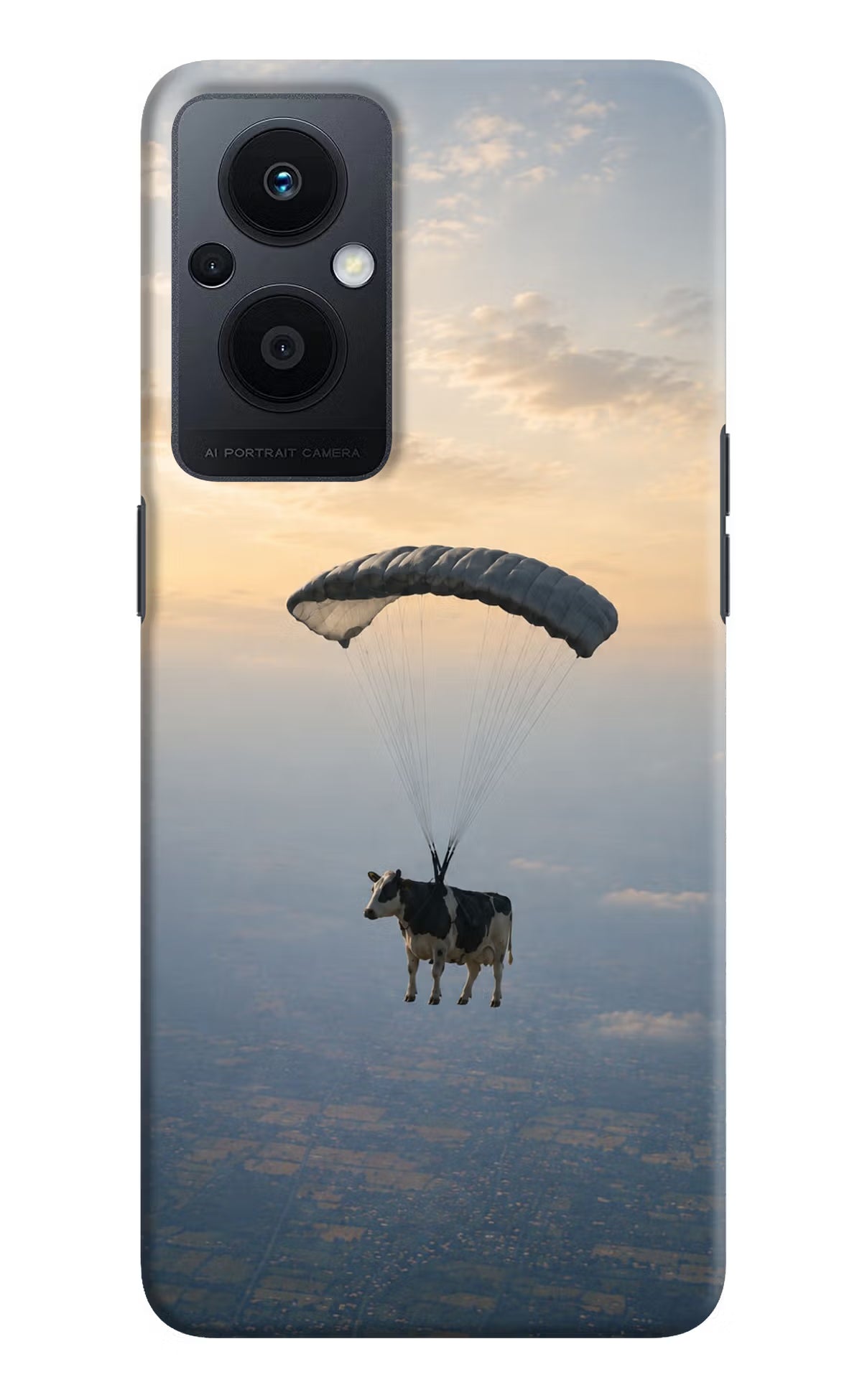 Skydiving Cow Oppo F21 Pro 5G Back Cover - Skydiving Cow Oppo F21 Pro 5G Back Cover Skydiving Cow Oppo F21 Pro 5G Back Cover