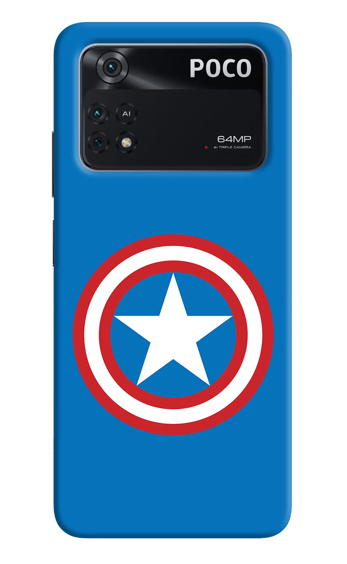 Captain America Logo Poco M4 Pro 4G Back Cover - Captain America Logo Poco M4 Pro 4G Back Cover Captain America Logo Poco M4 Pro 4G Back Cover
