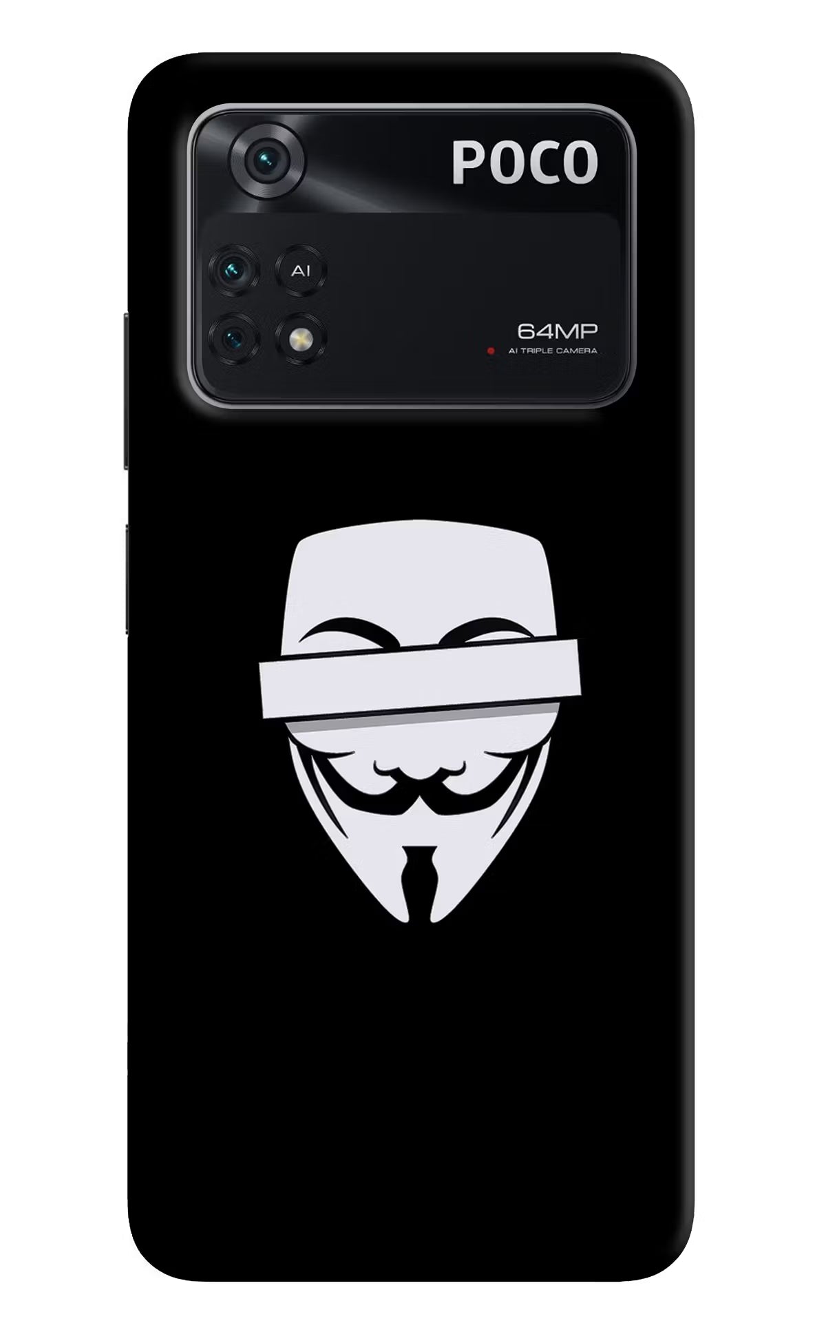 Anonymous Face Poco M4 Pro 4G Back Cover - Anonymous Face Poco M4 Pro 4G Back Cover Anonymous Face Poco M4 Pro 4G Back Cover