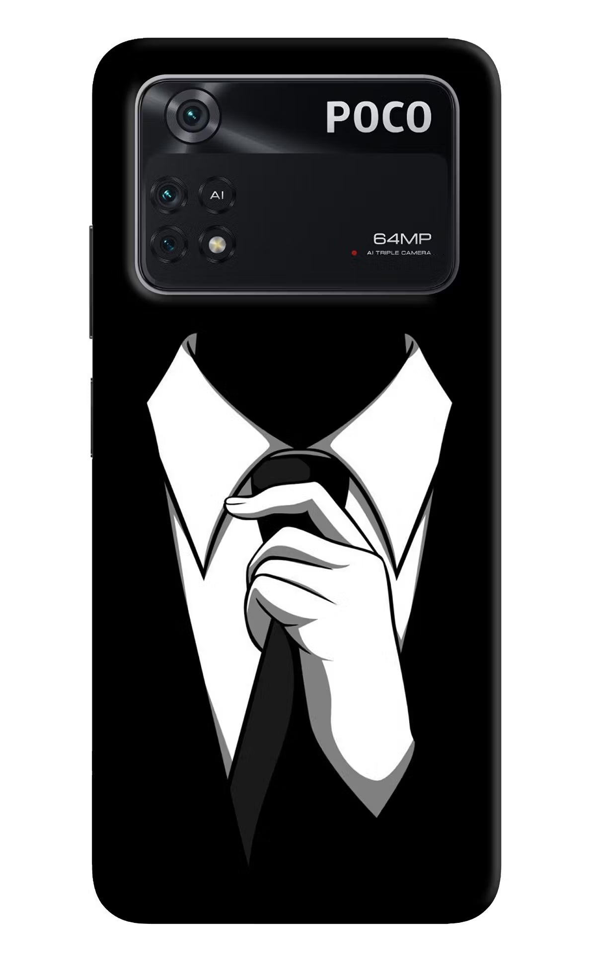 Black Tie Poco M4 Pro 4G Back Cover - Black Tie Poco M4 Pro 4G Back Cover Black Tie Poco M4 Pro 4G Back Cover
