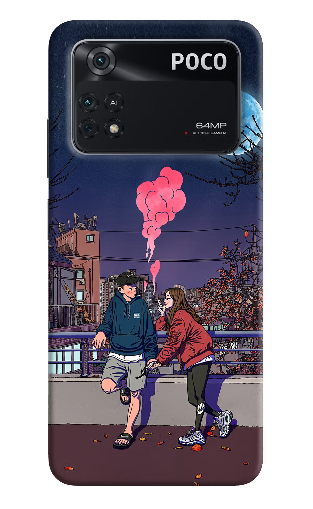 Chilling Couple Poco M4 Pro 4G Back Cover - Chilling Couple Poco M4 Pro 4G Back Cover Chilling Couple Poco M4 Pro 4G Back Cover
