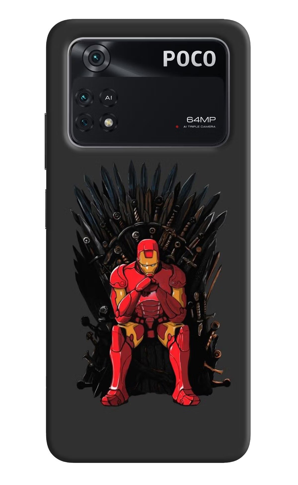 Ironman Throne Poco M4 Pro 4G Back Cover - Ironman Throne Poco M4 Pro 4G Back Cover Ironman Throne Poco M4 Pro 4G Back Cover