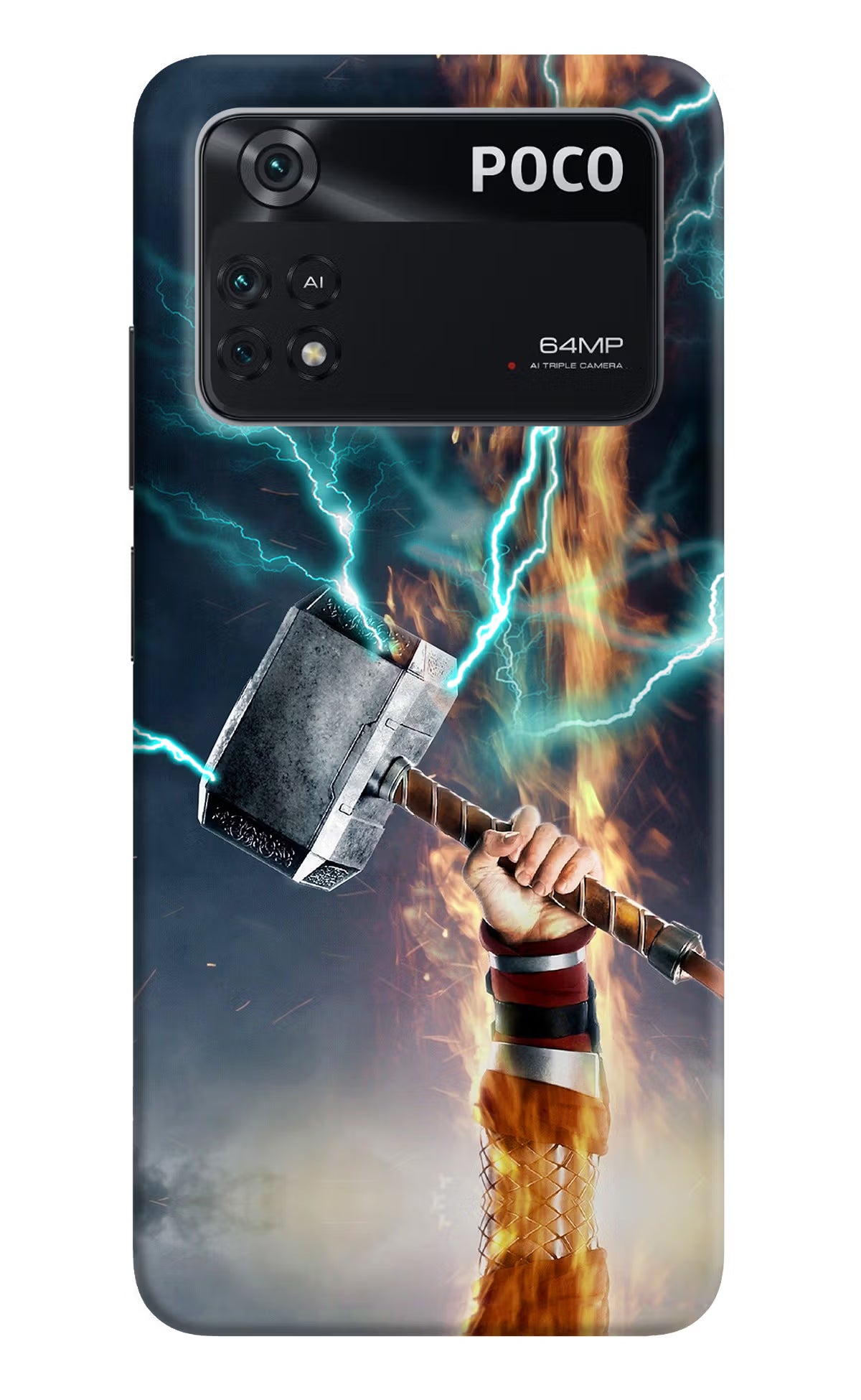 Thor Hammer Mjolnir Poco M4 Pro 4G Back Cover - Thor Hammer Mjolnir Poco M4 Pro 4G Back Cover Thor Hammer Mjolnir Poco M4 Pro 4G Back Cover