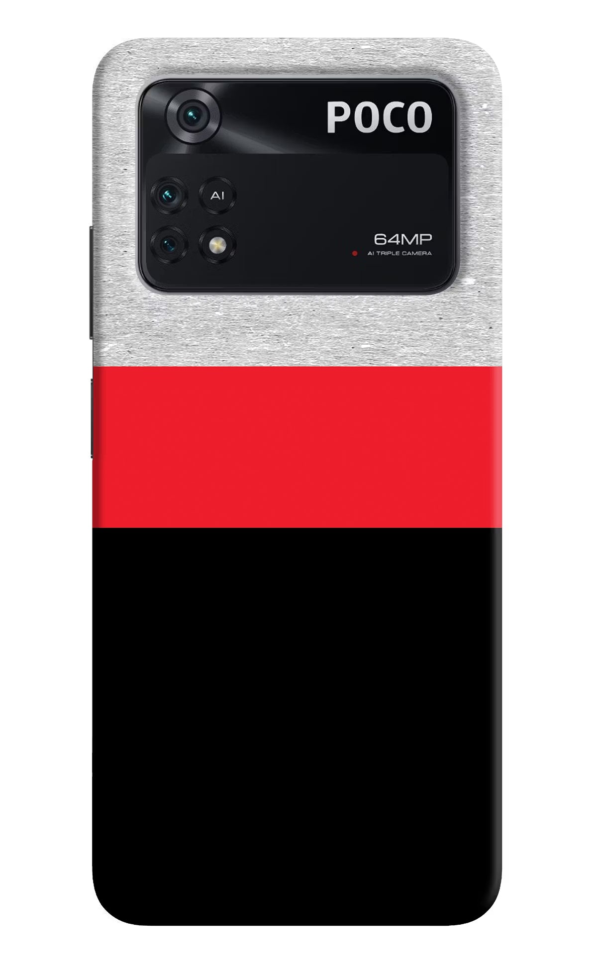 Tri Color Pattern Poco M4 Pro 4G Back Cover - Tri Color Pattern Poco M4 Pro 4G Back Cover Tri Color Pattern Poco M4 Pro 4G Back Cover